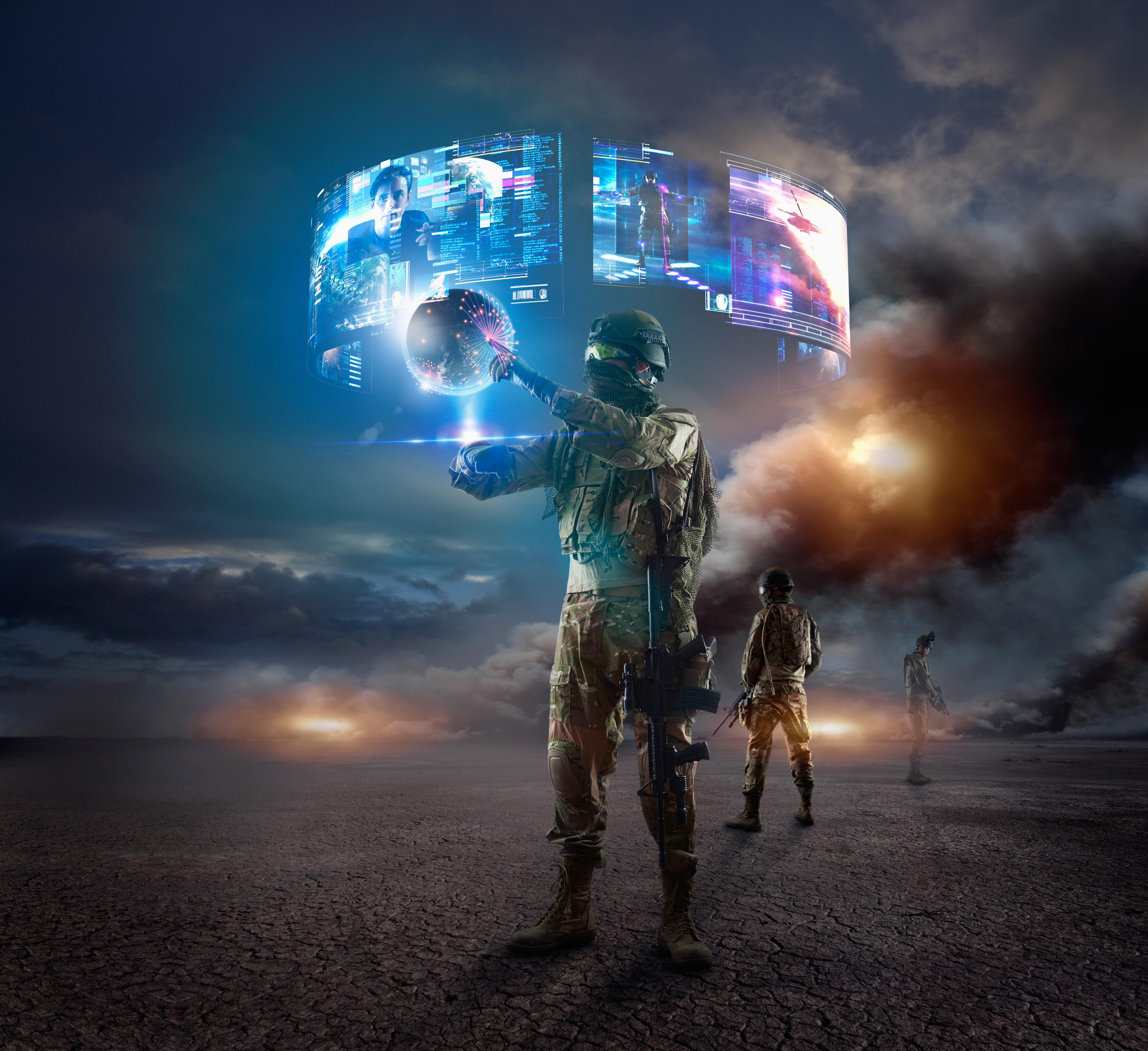 4370x3999 Soldiers Wallpaper 4K, Virtual reality, VR experience, Modern warfare, Technology