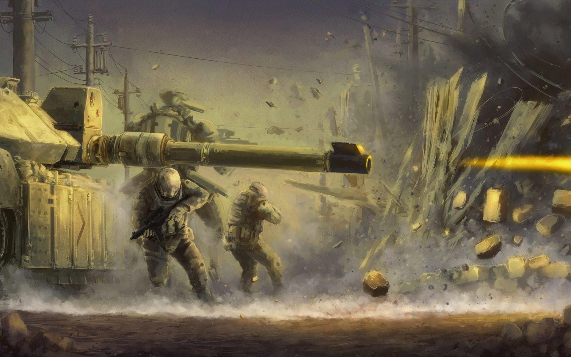 1920x1200 Art Military Wallpaper