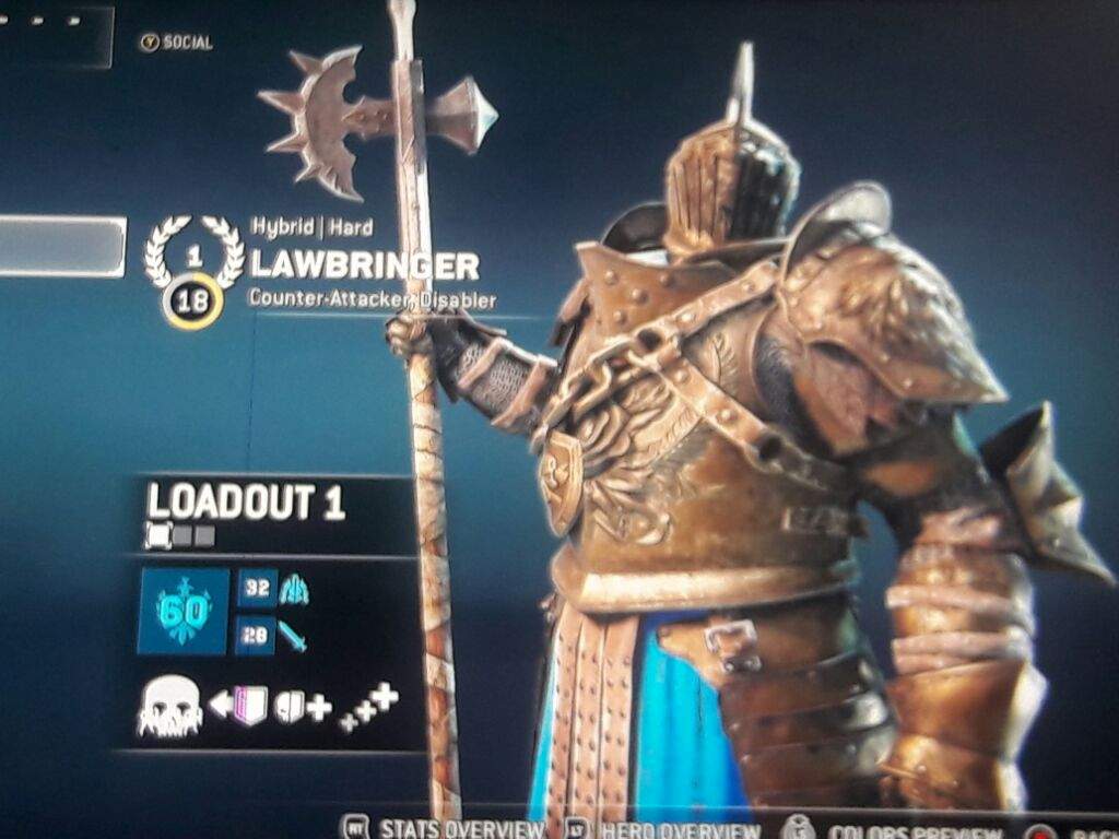1024x768 A lawbringer main build! (Working on better picture). For Honor Amino
