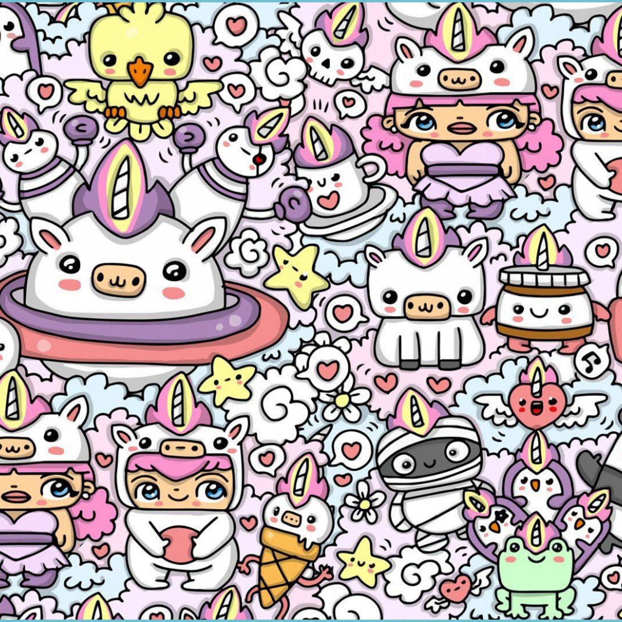 2048x2048 Cute Doodle Wallpaper HD Doodle Wallpaper
