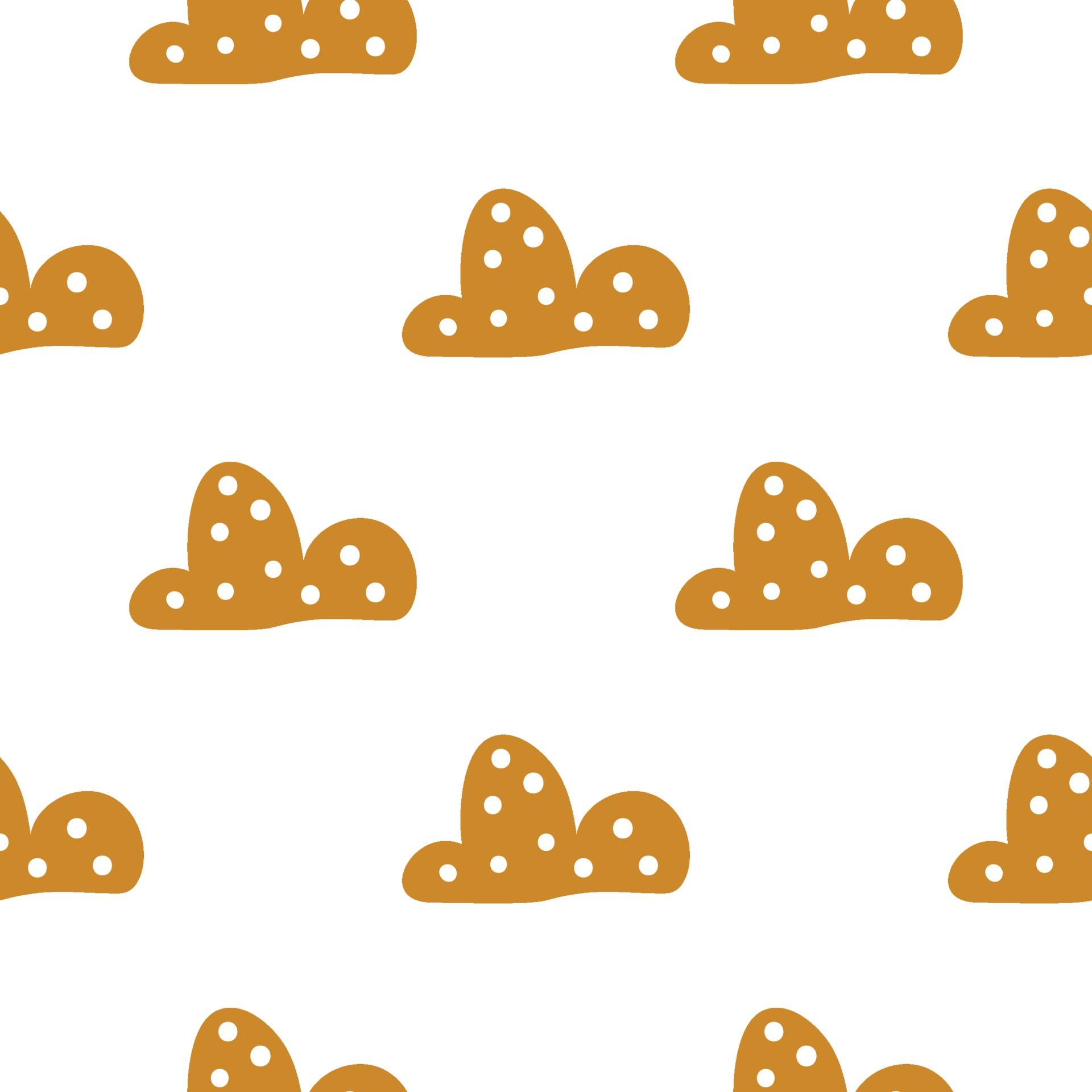 1920x1920 Children cute doodle clouds seamless pattern in scandinavian style. baby Vector hand drawn kids wallpaper, holiday