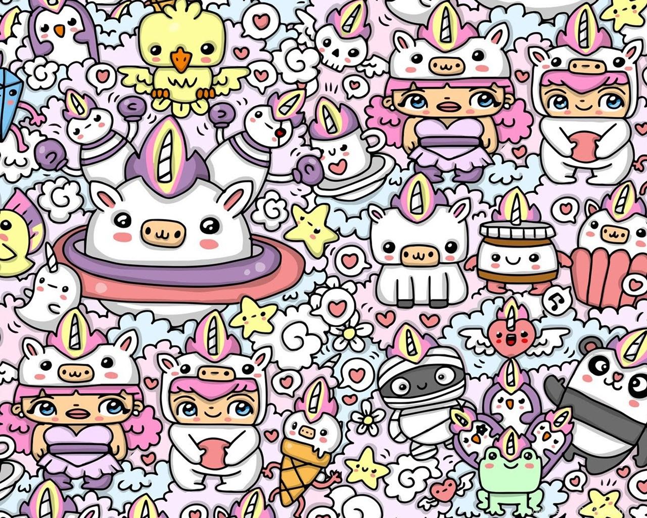1280x1024 Cute Doodle Wallpaper High Resolution Uncalke.com Desktop Background