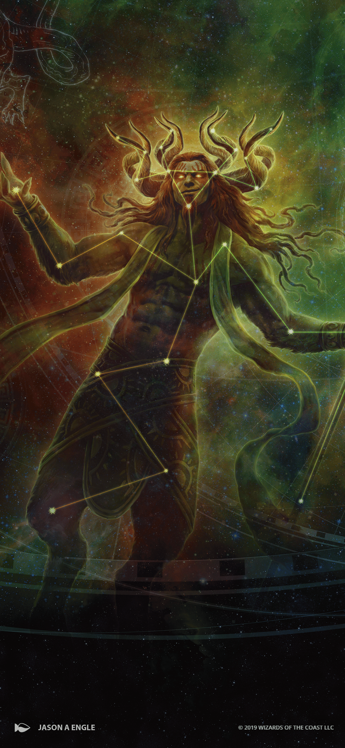 1125x2436 Secret Lair: Theros Stargazing Art from Magic World Championship XXVI