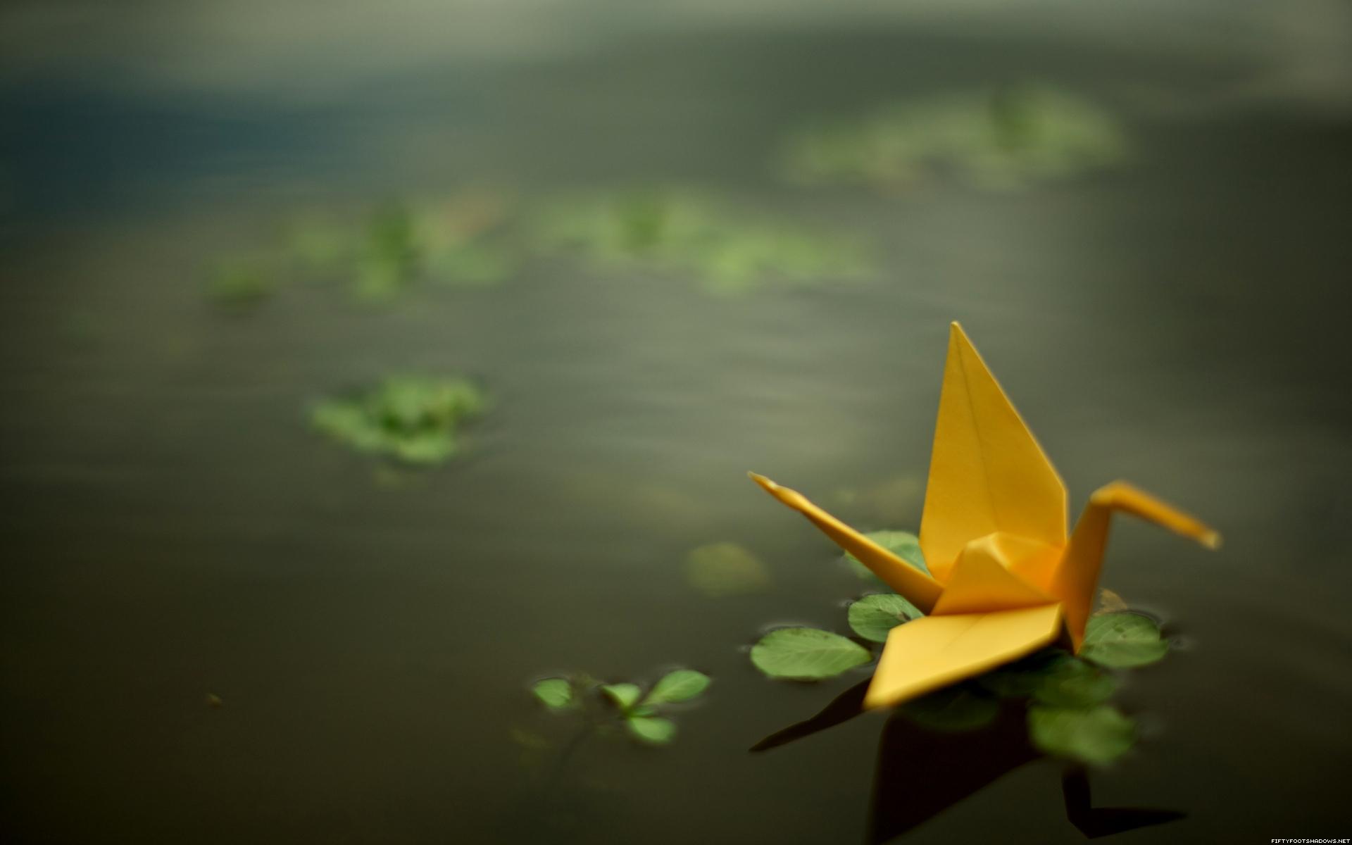 1920x1200 paper origami floating swans 1920x1200 wallpaper