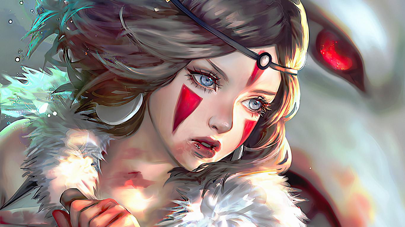 1366x768 Princess Mononoke Hime 1366x768 Resolution HD 4k Wallpaper, Image, Background, Photo and Picture