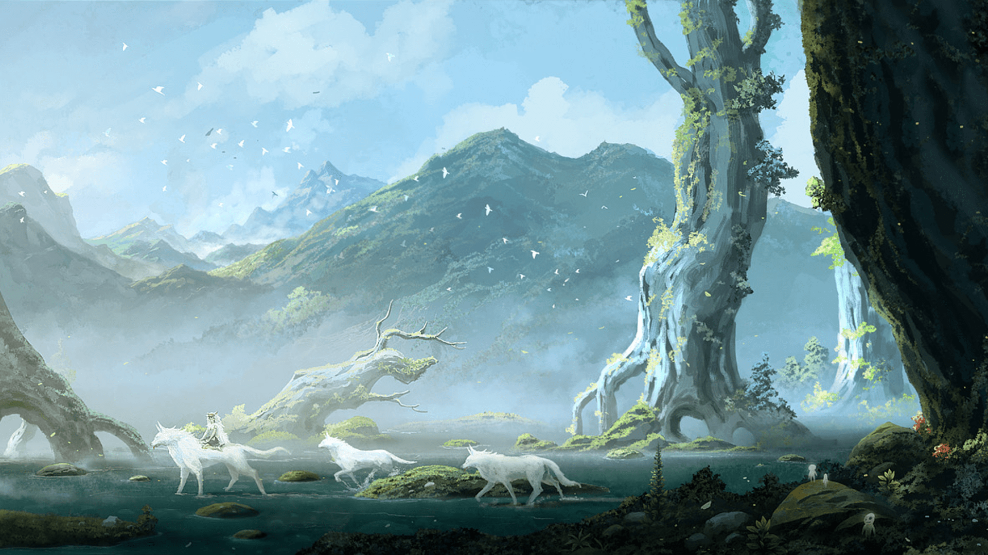 1920x1080 Princess mononoke Fan art. Princess mononoke wallpaper, Studio ghibli, Princess mononoke
