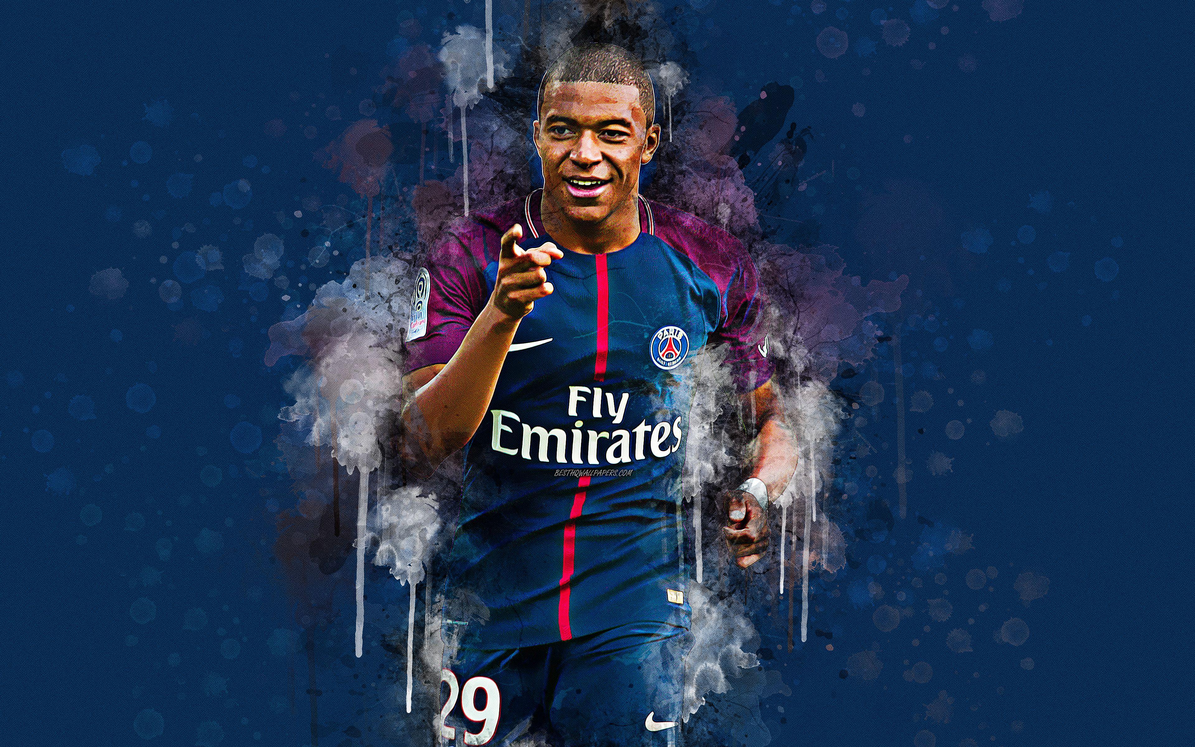 3840x2400 High Quality Mbappe Wallpaper