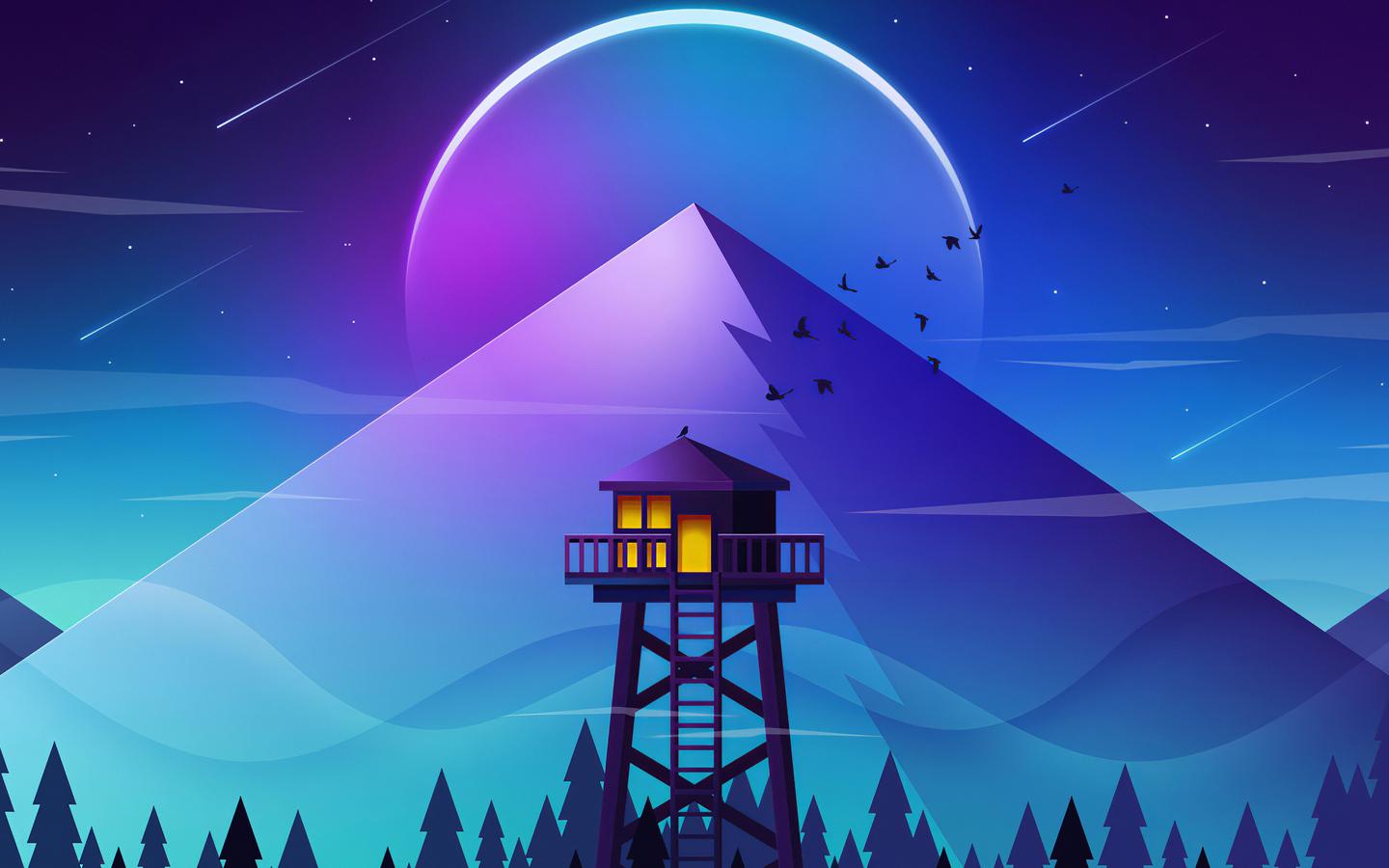 1440x900 Firewatch Tower Minimalism 4k 1440x900 Resolution HD 4k Wallpaper, Image, Background, Photo and Picture
