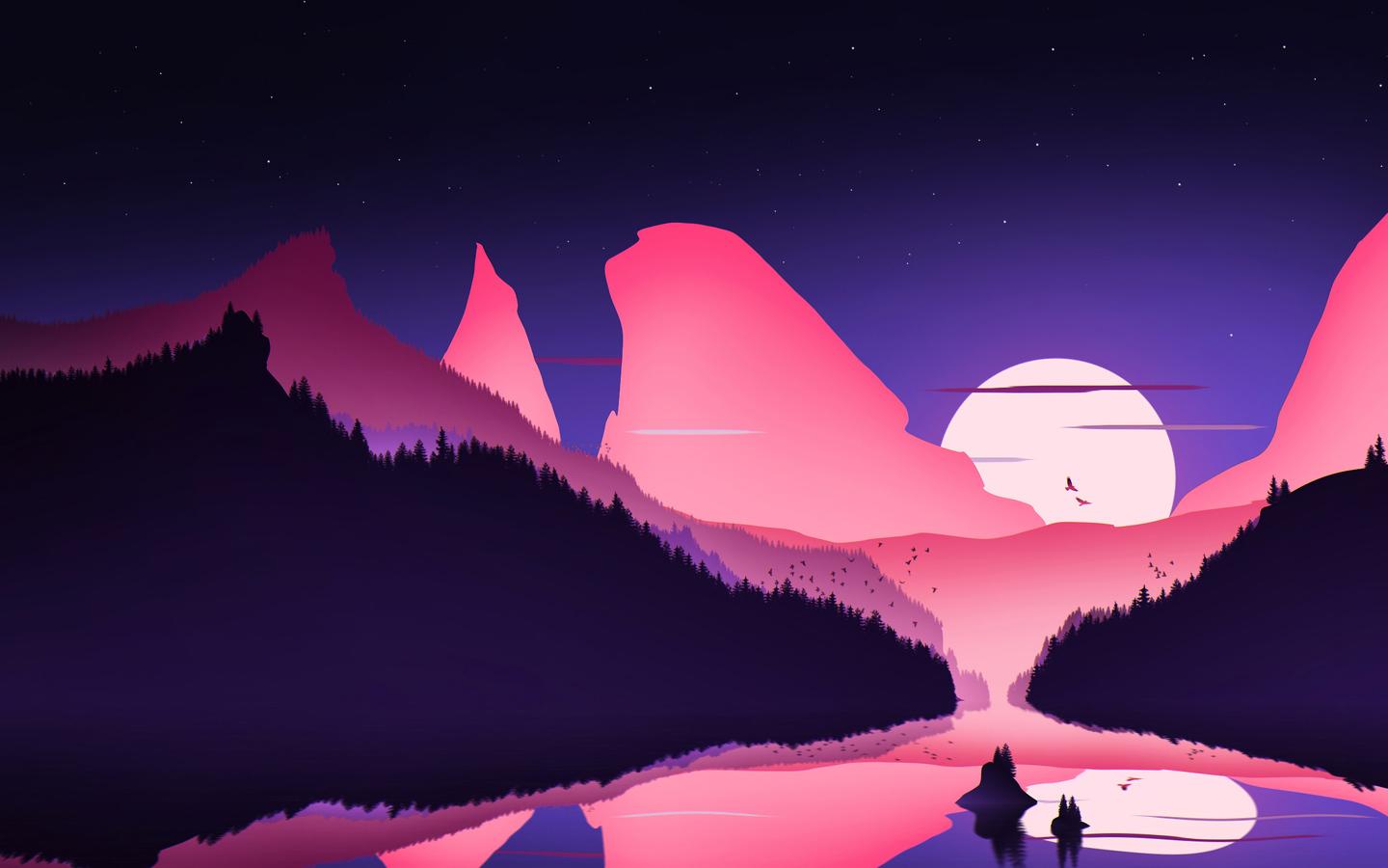 1440x900 Retro Landscape 4k 1440x900 Resolution HD 4k Wallpaper, Image, Background, Photo and Picture