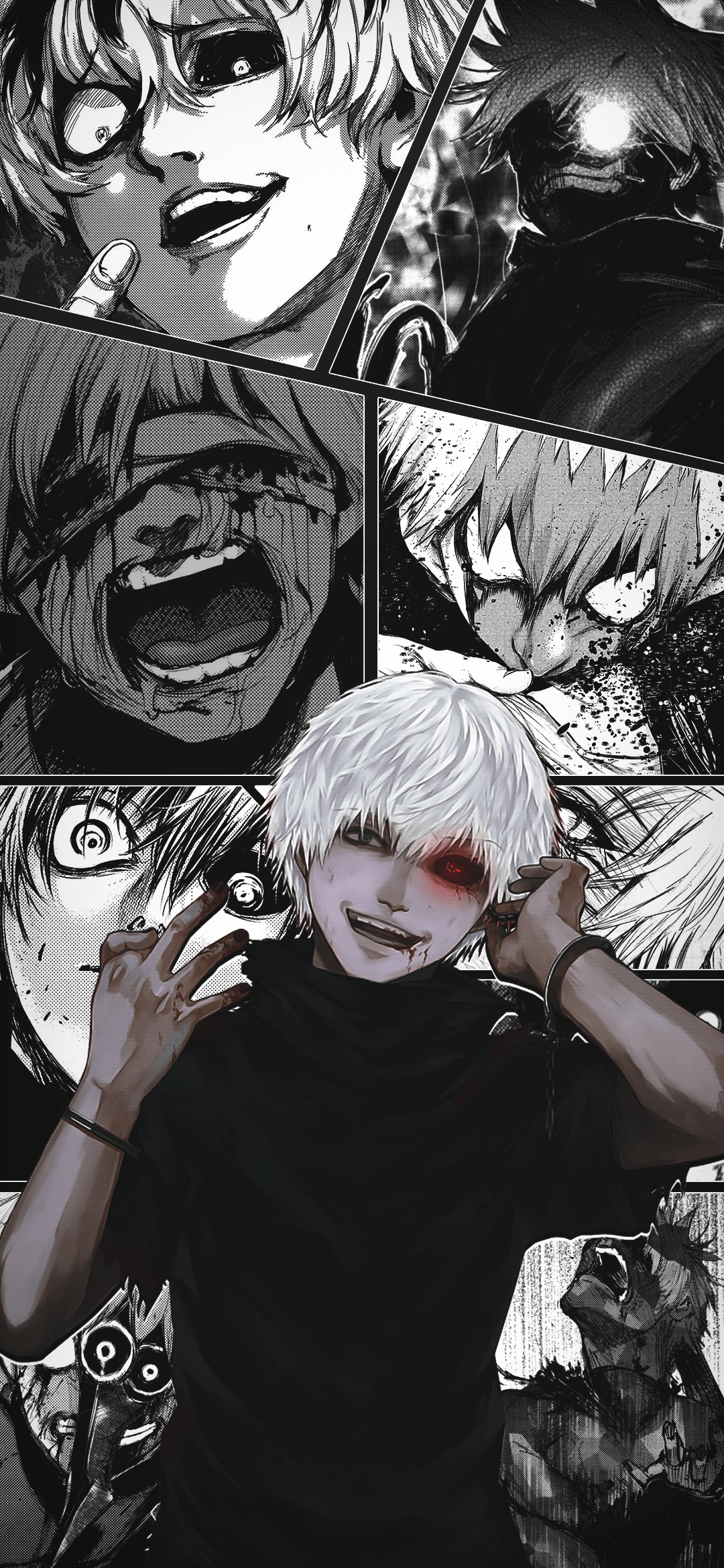 1080x2340 A Ken Kaneki wallpaper that I made some time ago :D