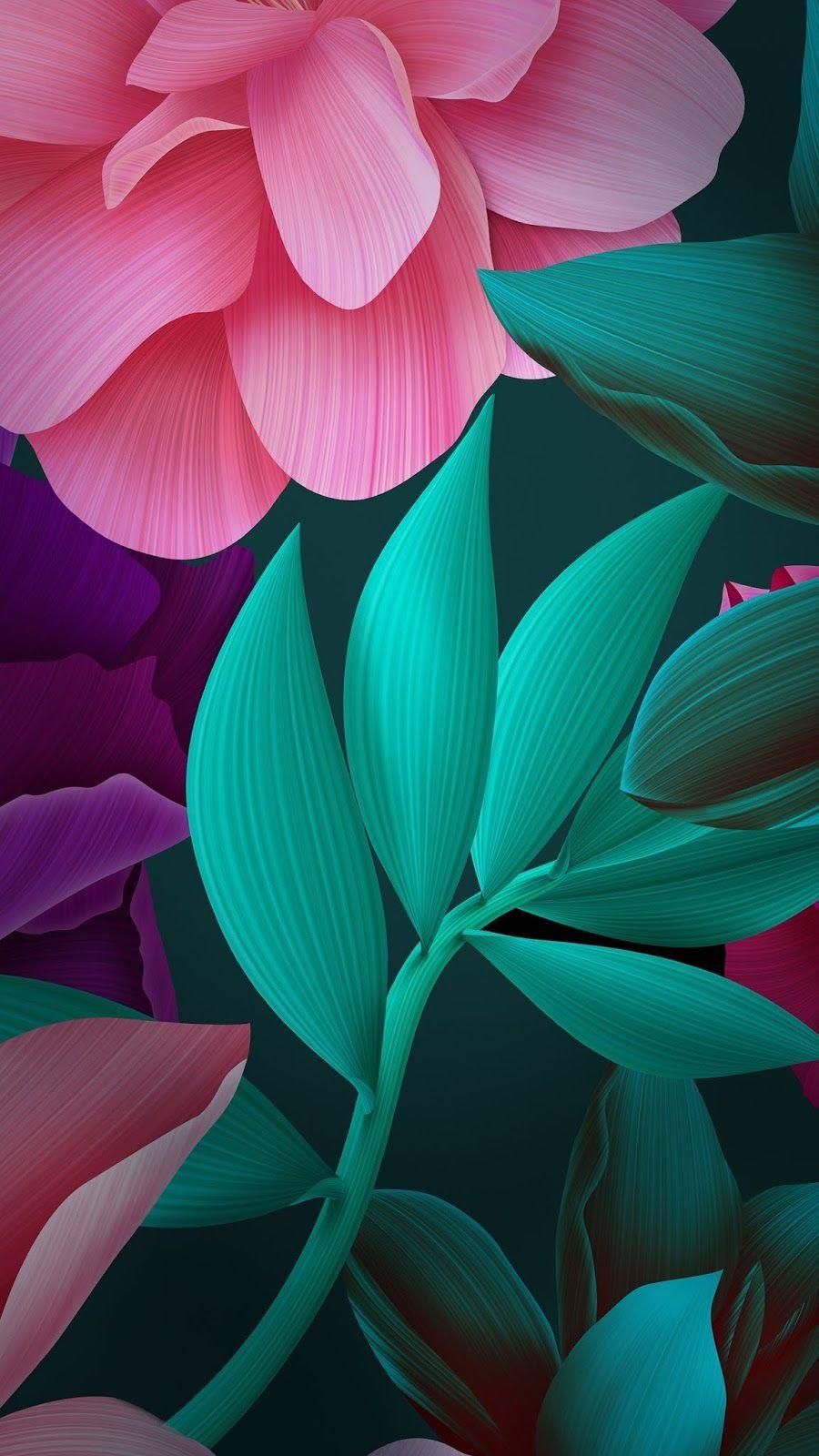 900x1600 Magenta flower huawei blue 3D mobile wallpaper. Huawei wallpaper, HD flower wallpaper, Mobile wallpaper