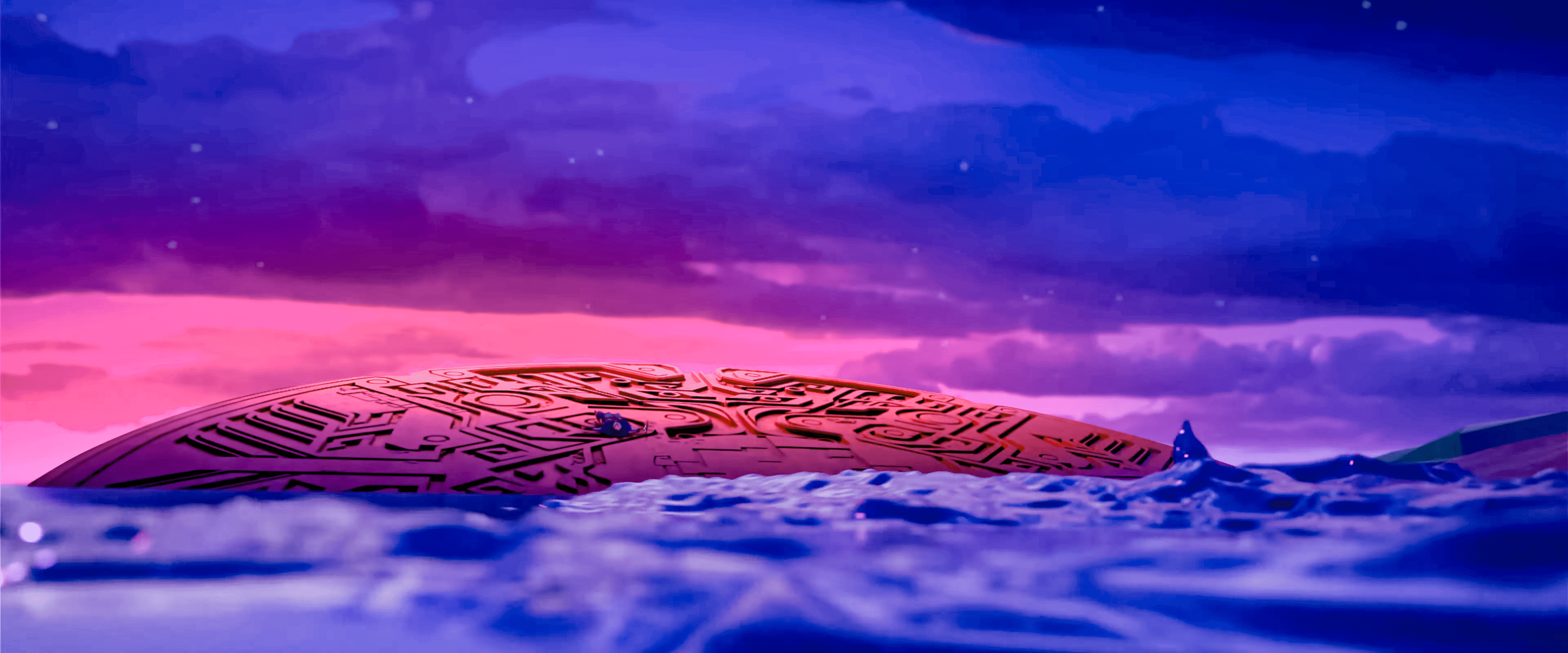 3840x1600 Legend Of Deification Animation Sky Clouds Sea Fantasy Art Wallpaper:3840x1600
