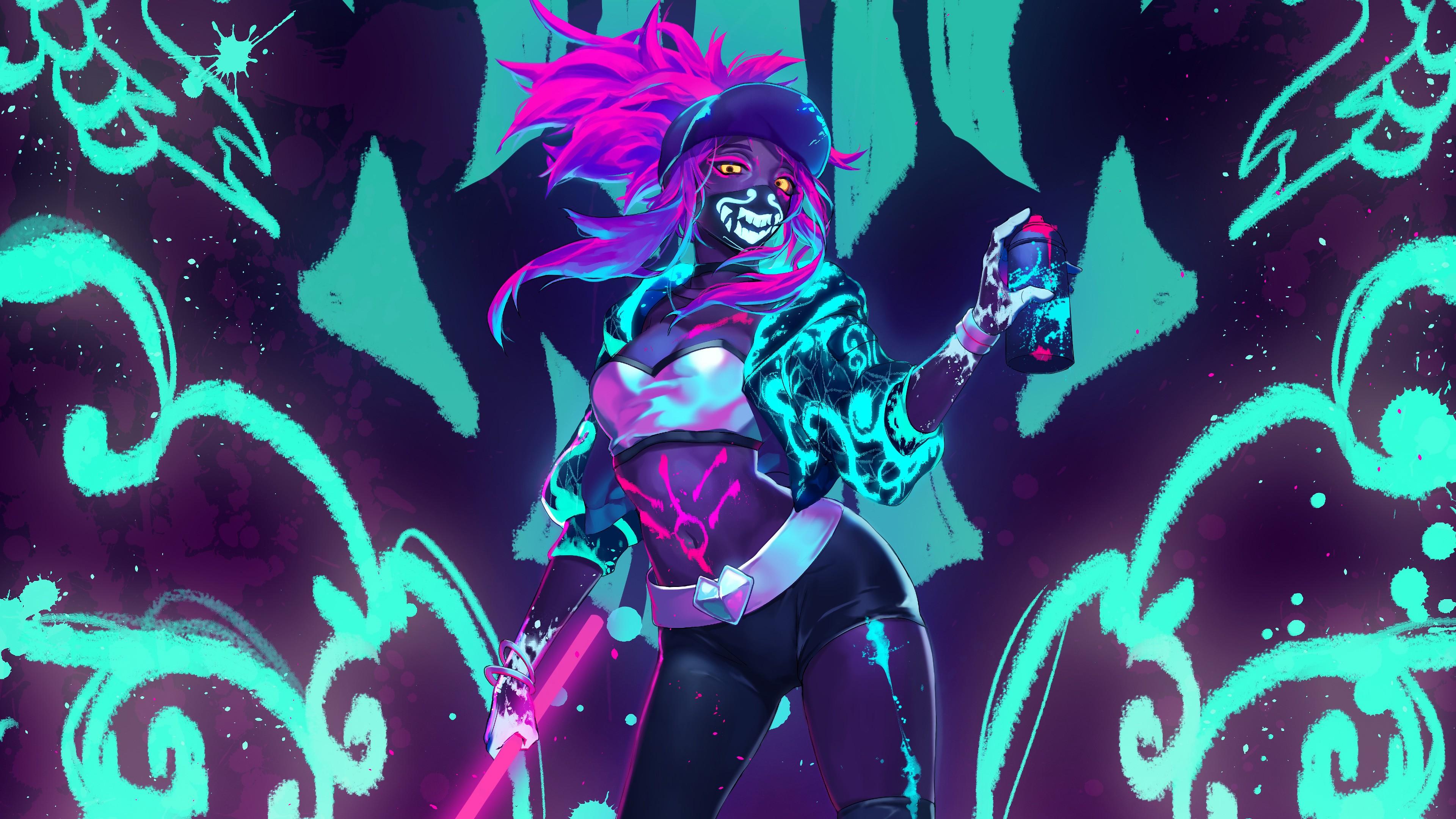 3840x2160 K DA, Akali, LoL, 4K, 3840x2160 Wallpaper HD Wallpaper