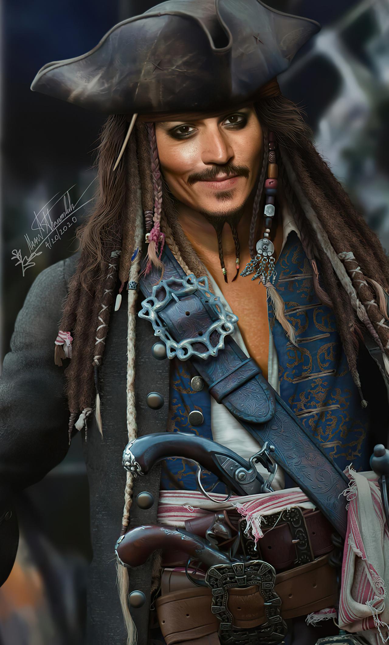 1280x2120 Jack Sparrow Fanart 4k iPhone HD 4k Wallpaper, Image, Background, Photo and Picture