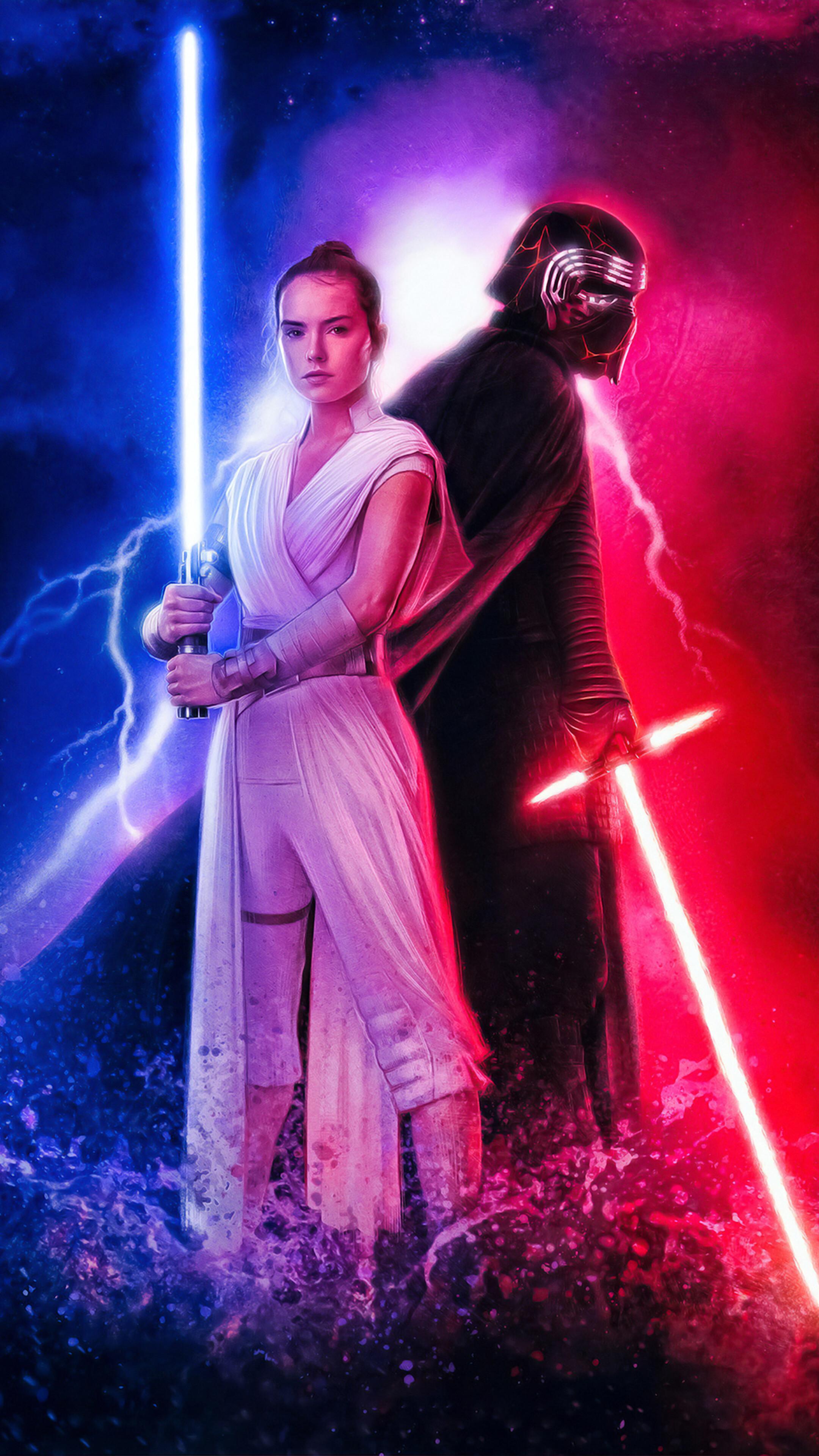 2160x3840 Star Wars The Rise of Skywalker, Poster, Rey, Kylo Ren, 4K phone HD Wallpaper, Image, Background, Photo and Picture. Mocah HD Wallpaper