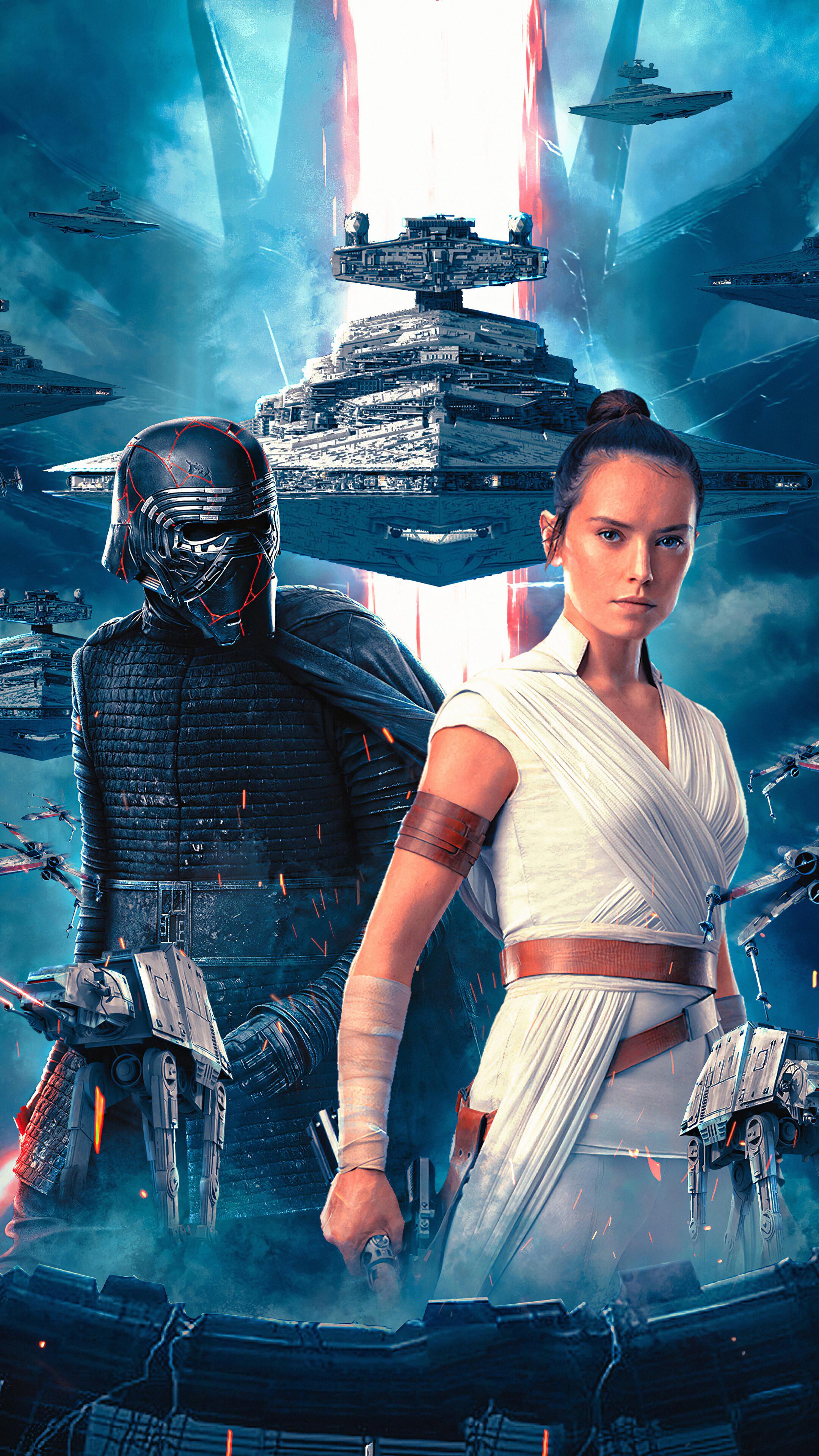 2160x3840 Kylo Ren, Rey, Star Wars The Rise of Skywalker, 4K phone HD Wallpaper, Image, Background, Photo and Picture. Mocah HD Wallpaper
