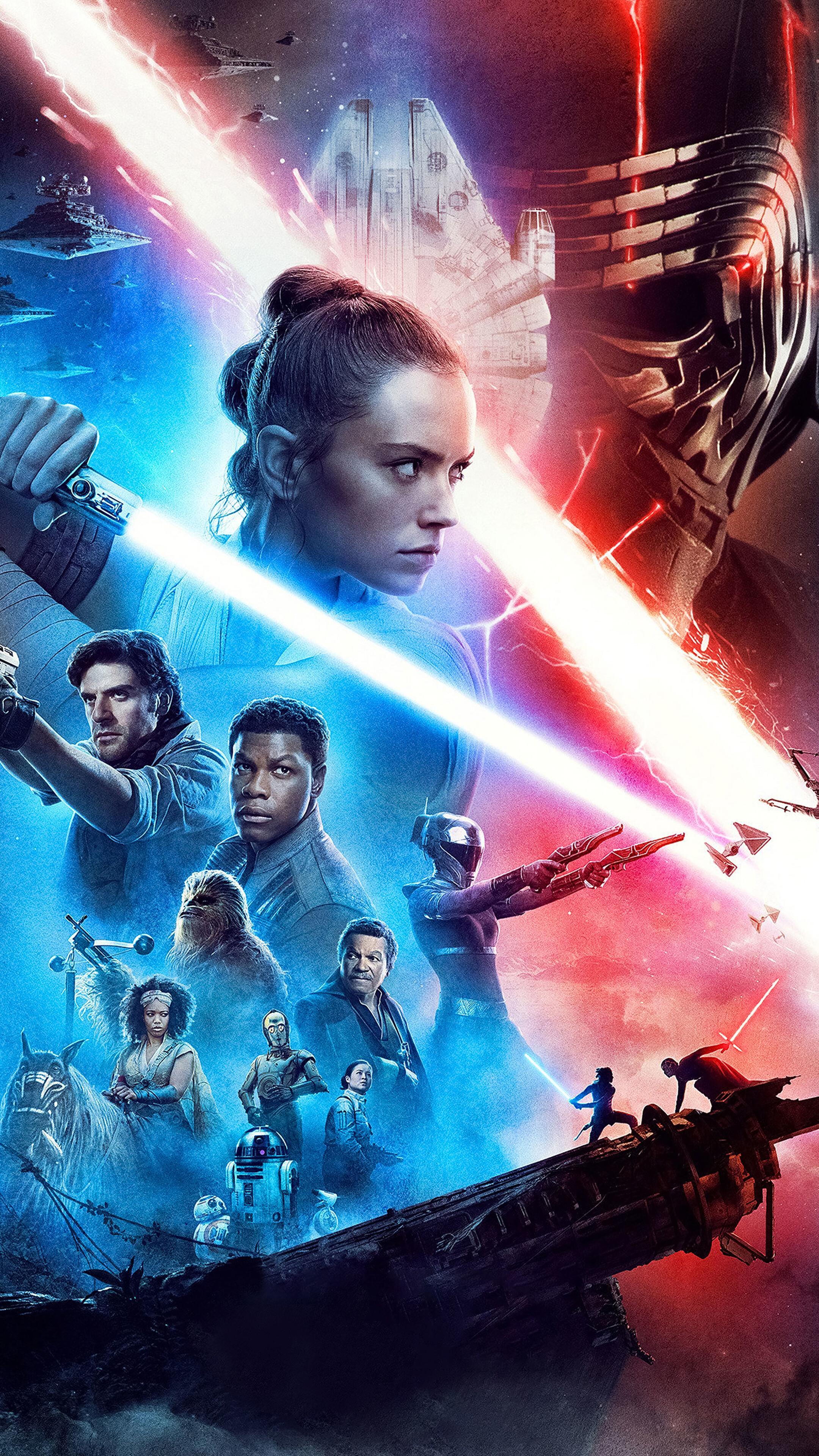 2160x3840 Star Wars The Rise of Skywalker, Movie, Poster, Kylo Ren, Rey, 4K phone HD Wallpaper, Image, Background, Photo and Picture. Mocah HD Wallpaper