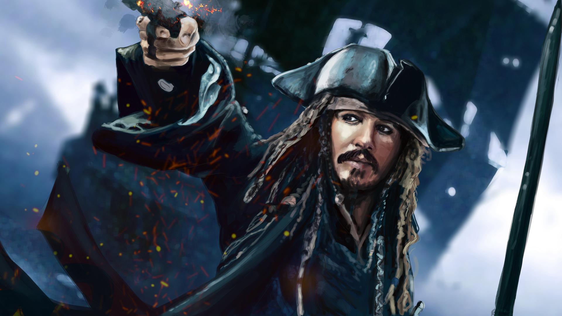 1920x1080 Jack Sparrow 5k Artwork Laptop Full HD 1080P HD 4k Wallpaper, Image, Background, Photo and Picture