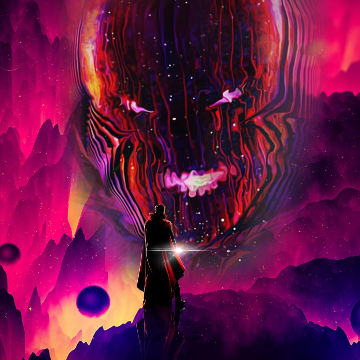 1224x1224 Doctor Strange, movie, dark dimension, fan art wallpaper, 2160x HD image, picture, a806faa8