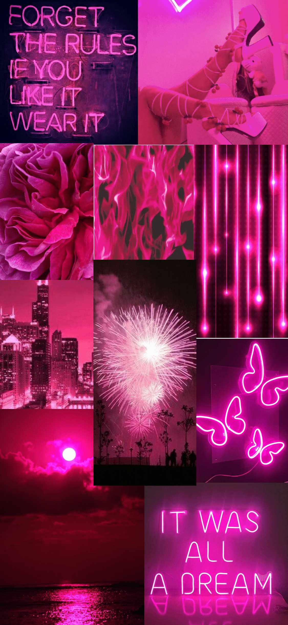Hot Pink Collage Wallpapers - Top Free Hot Pink Collage Backgrounds ...