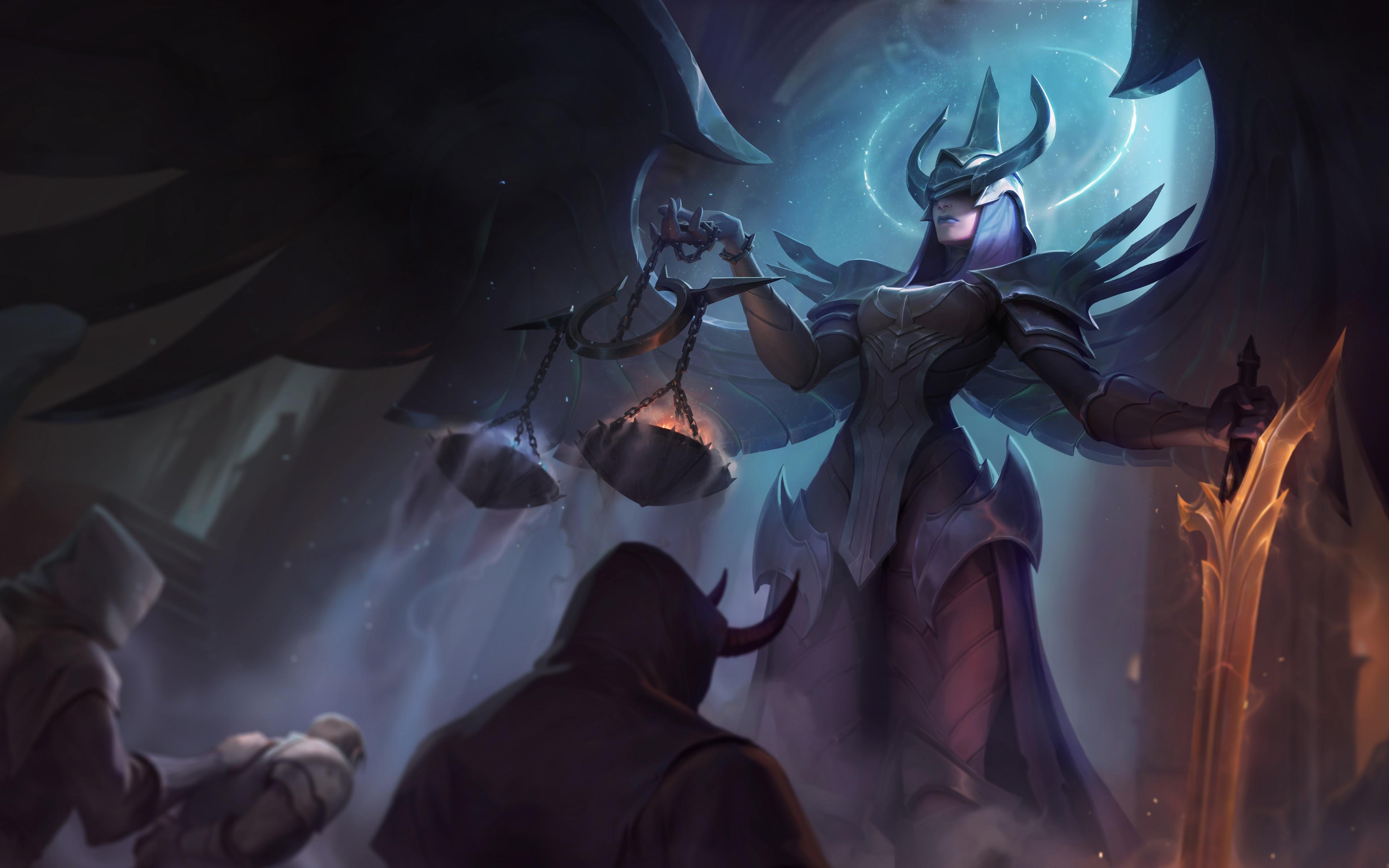 3840x2400 Judgement Kayle Splash Art New Update LoL 8K Wallpaper
