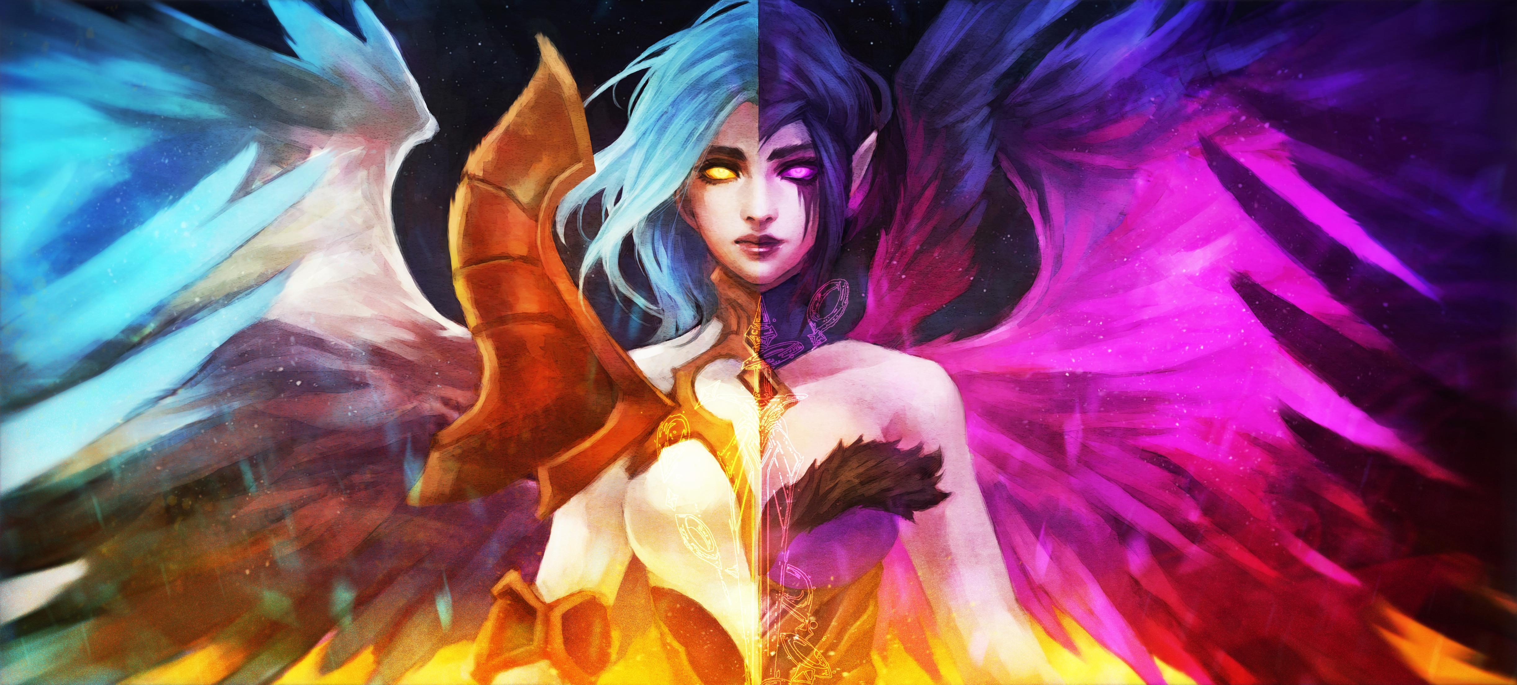 4888x2208 Kayle X Morgana 5k, HD Artist, 4k Wallpaper, Image, Background, Photo and Picture