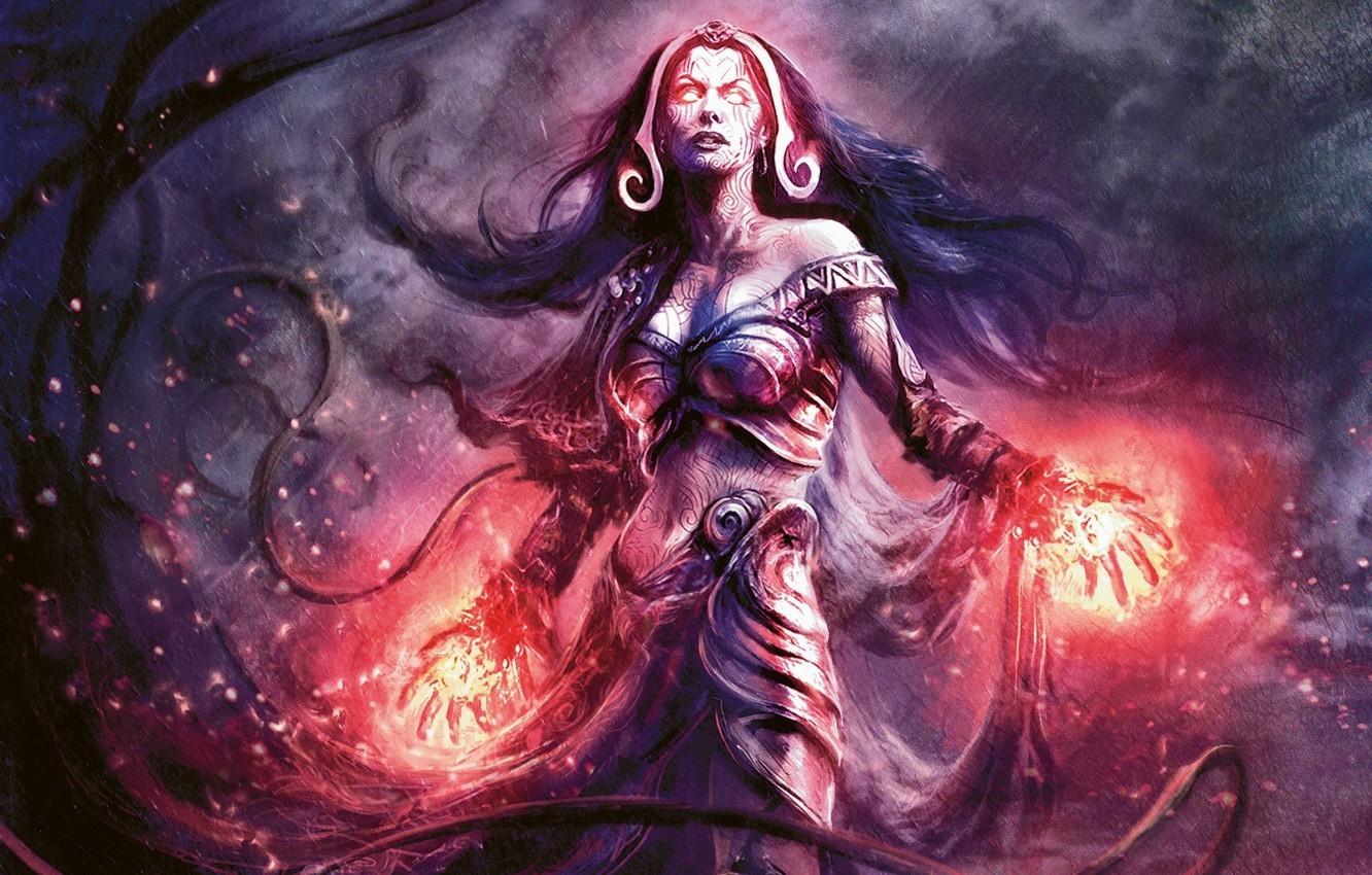 1332x850 Wallpaper MAG, Magic The Gathering, Planeswalker, Liliana Of The Vess, Liliana Vess image for desktop, section игры