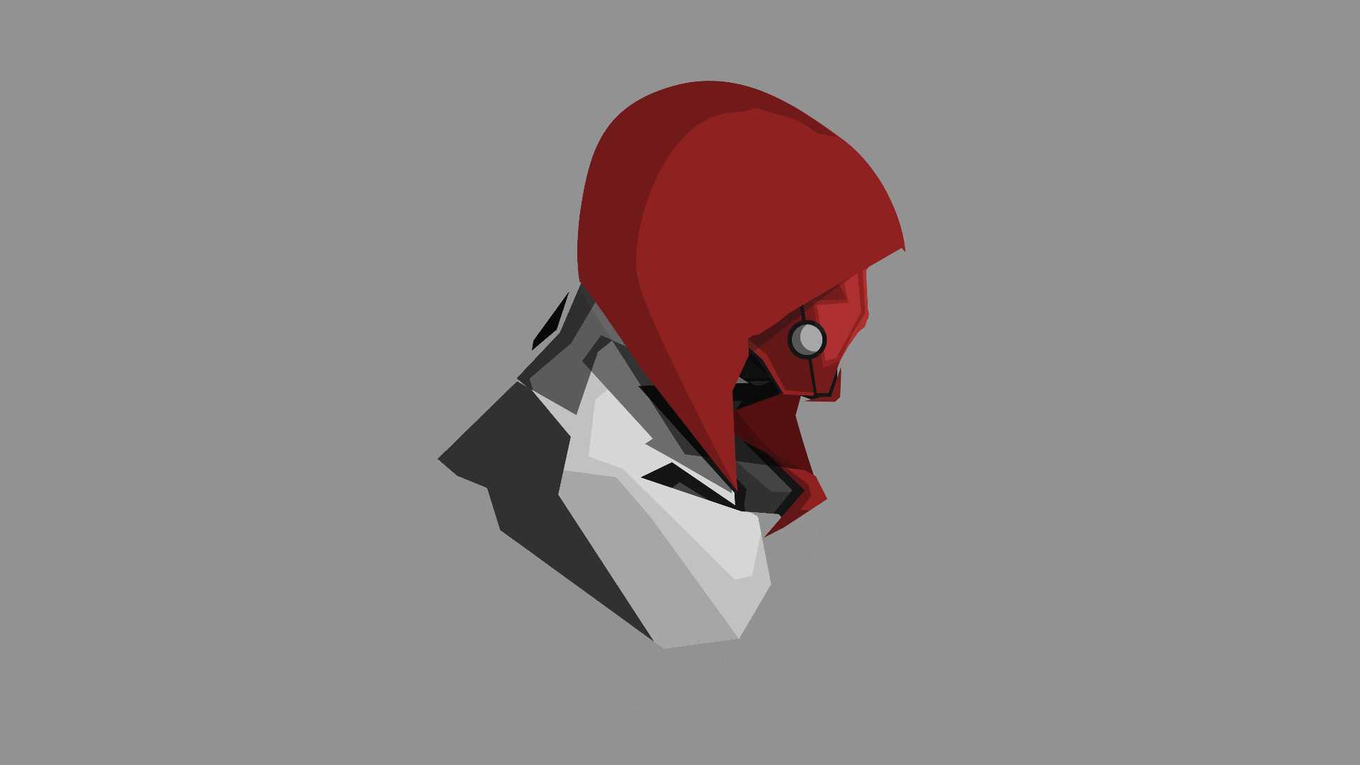 1920x1080 Minimalist Red Hood Wallpaper Free HD Wallpaper