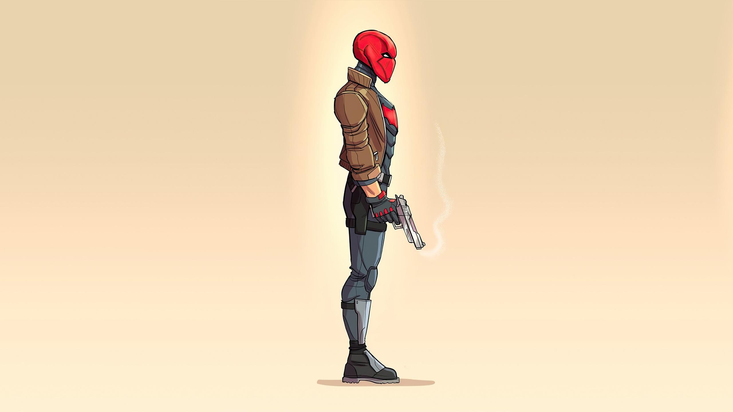 2560x1440 Wallpaper 4k Red Hood 4k Minimalism 2020