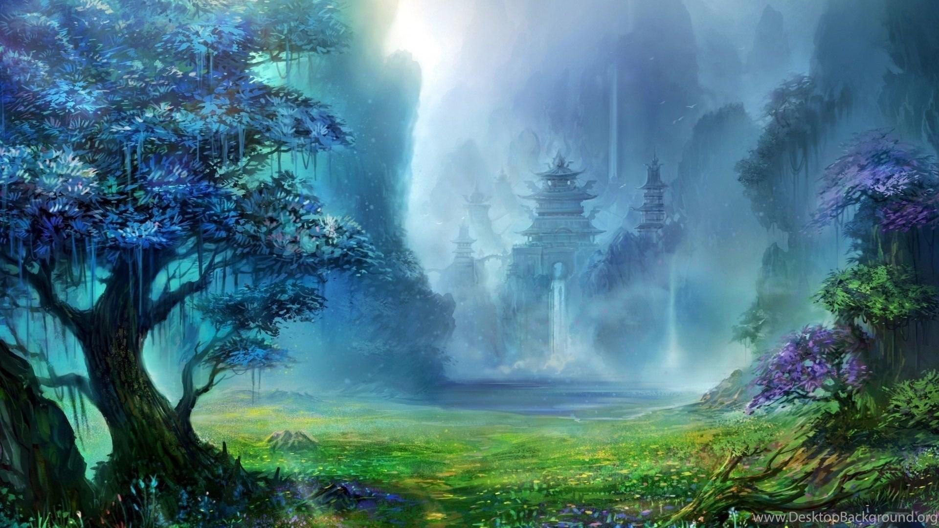 1920x1080 Fantasy Forest Painting Wallpaper For Desktop, PC & Mobile Desktop Background