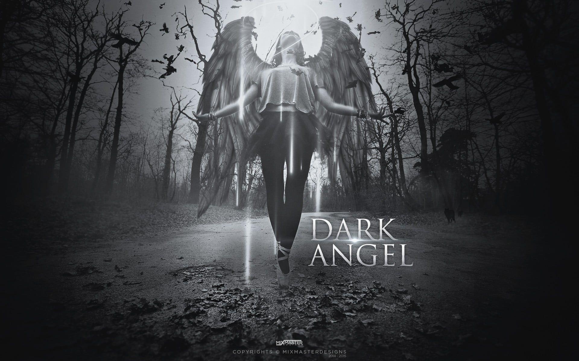 1920x1200 Black Angel Wallpaper