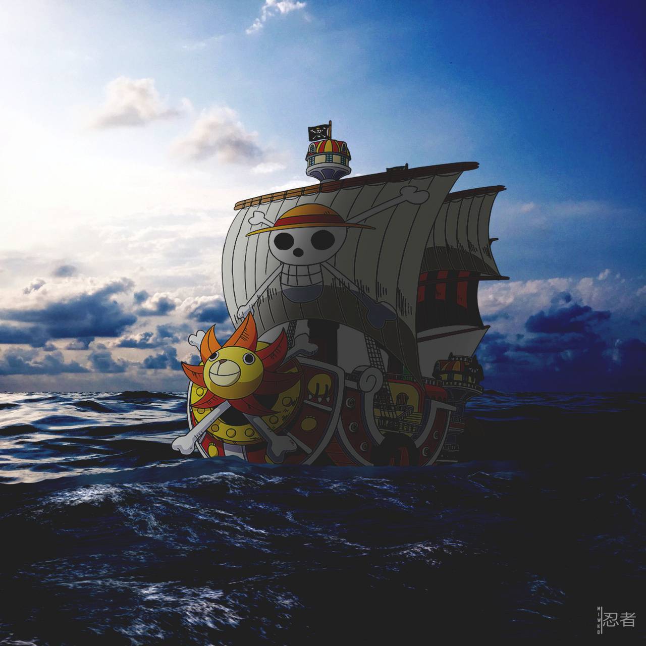 1280x1280 One Piece Ship Wallpaper
