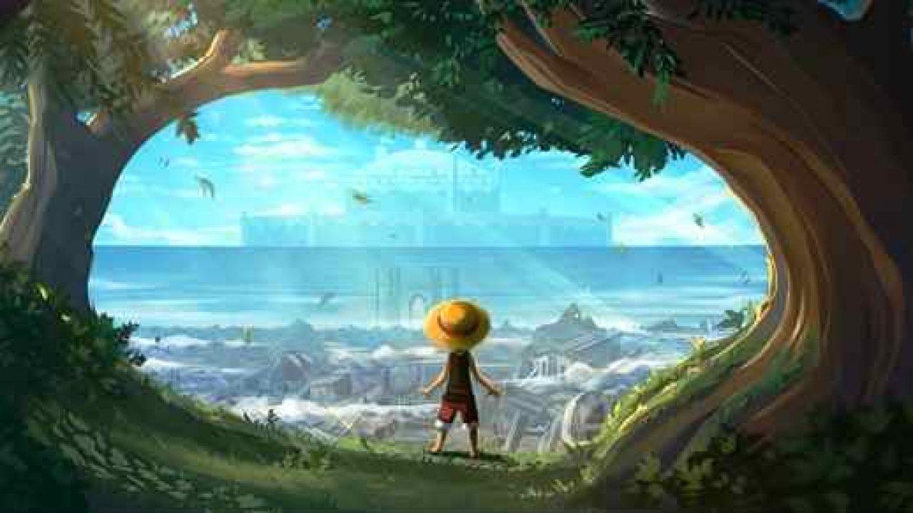 1280x720 Luffy In Gray Terminal / One Piece Desktop Wallpaper