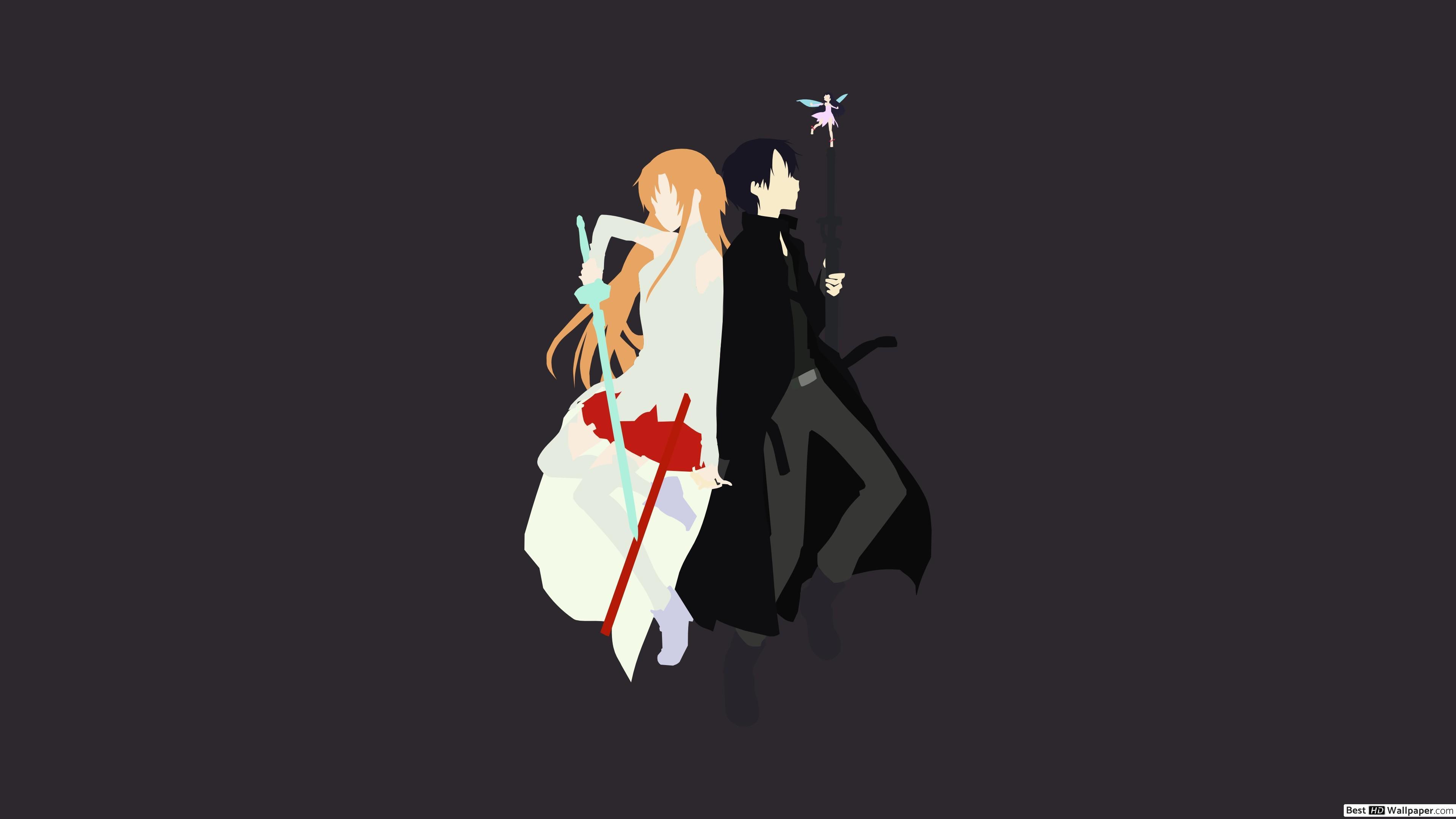 3840x2160 Sword Art Online Kirito Et Asuna Kiss
