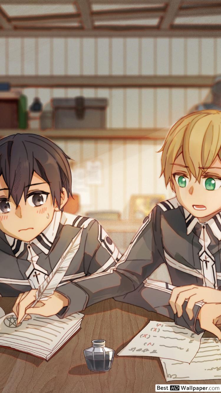 750x1334 Sword Art Online, Kirito HD wallpaper download