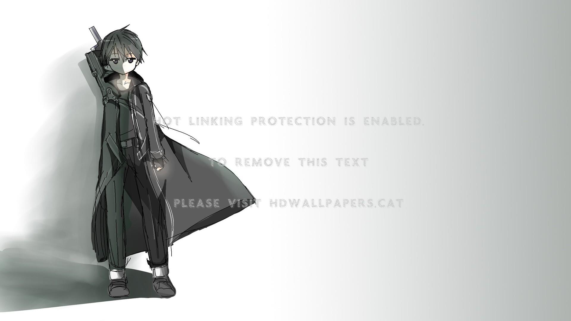 1920x1080 chibi kirito anime art sword cute small