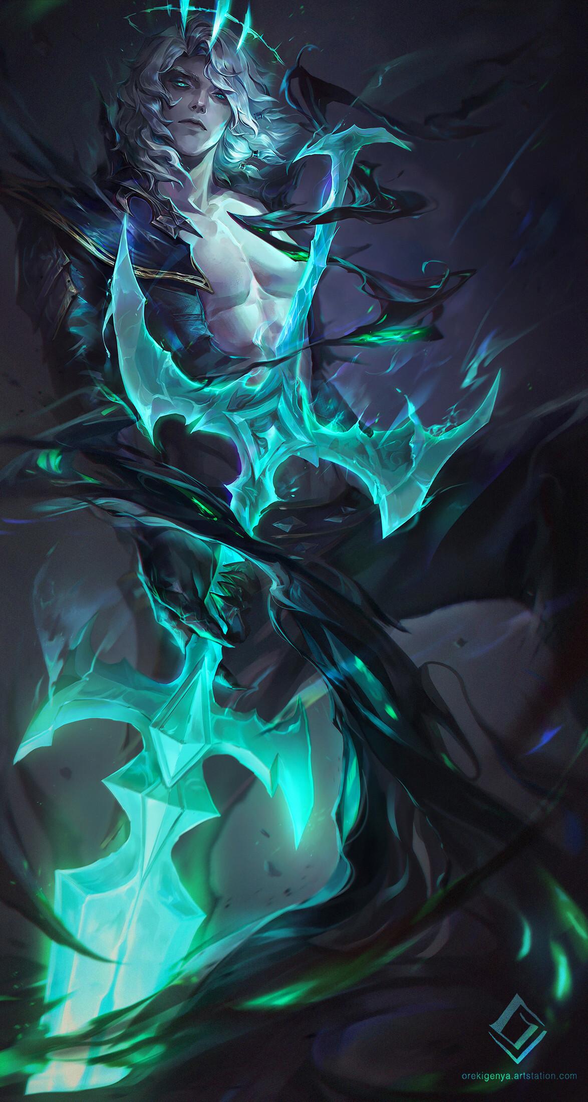 1174x2198 viego league fan art