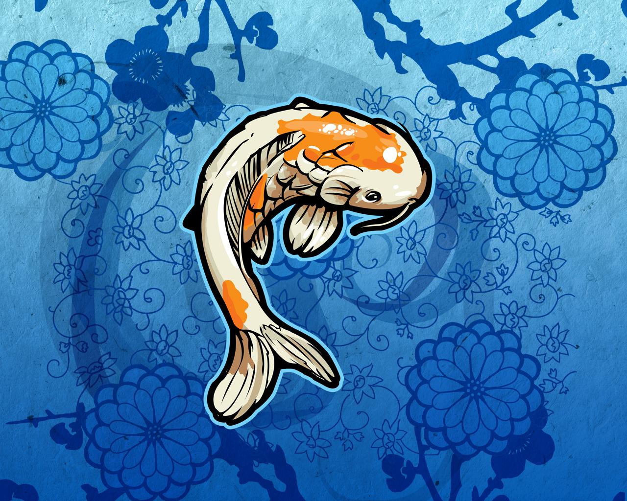 1280x1024 Carp Fish Koi Wallpaper:1280x1024