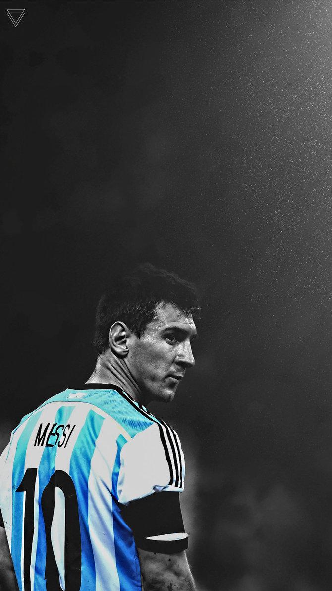 670x1191 Black And White Wallpaper Of Messi
