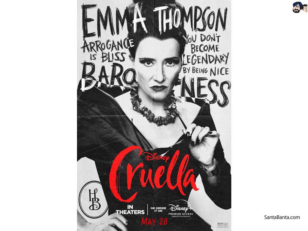 1024x768 Emma Thompson In 'Cruella', An American Crime Comedy Drama Film