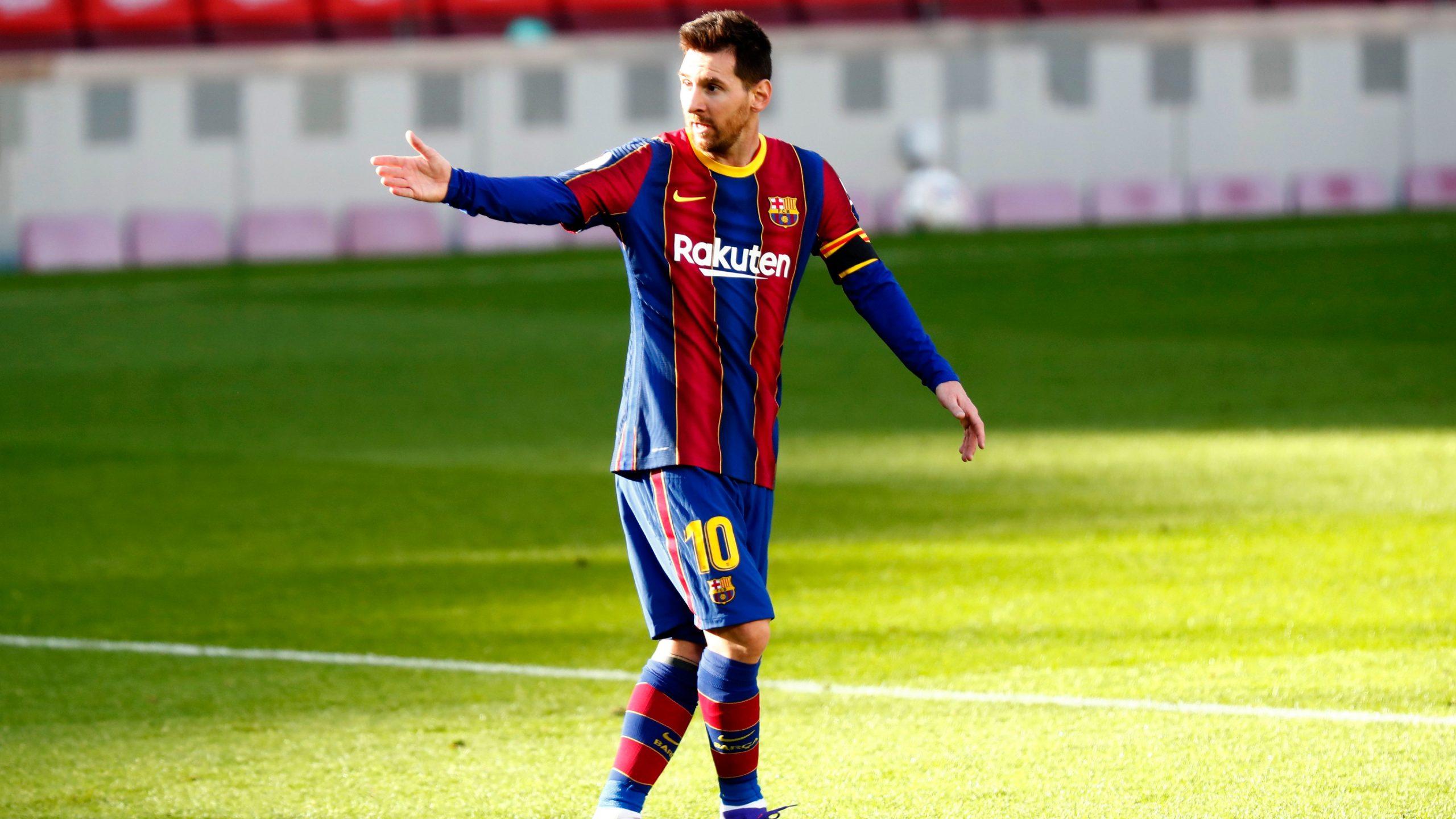2560x1440 Messi pays tribute to Maradona with shirt of Argentine great