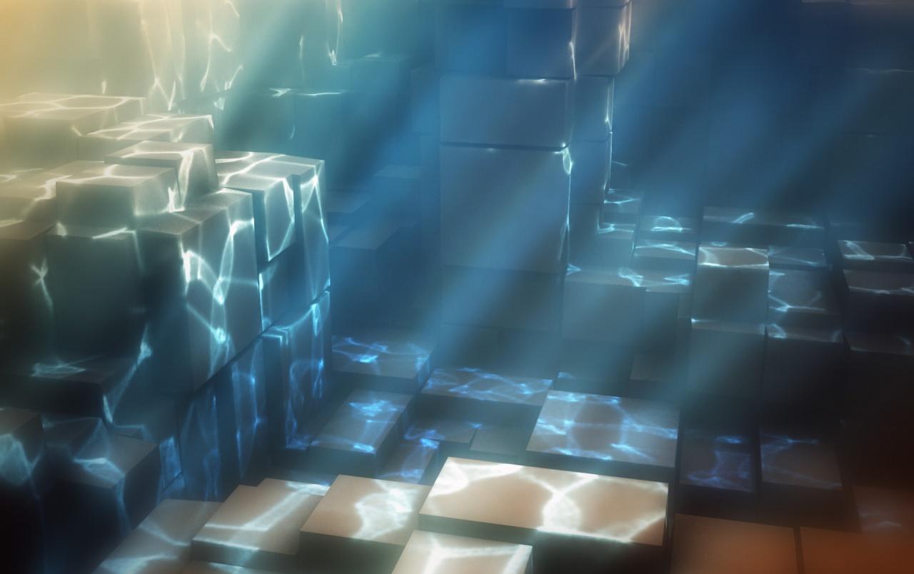 1280x804 Cubes under Water wallpaper. Cubes under Water