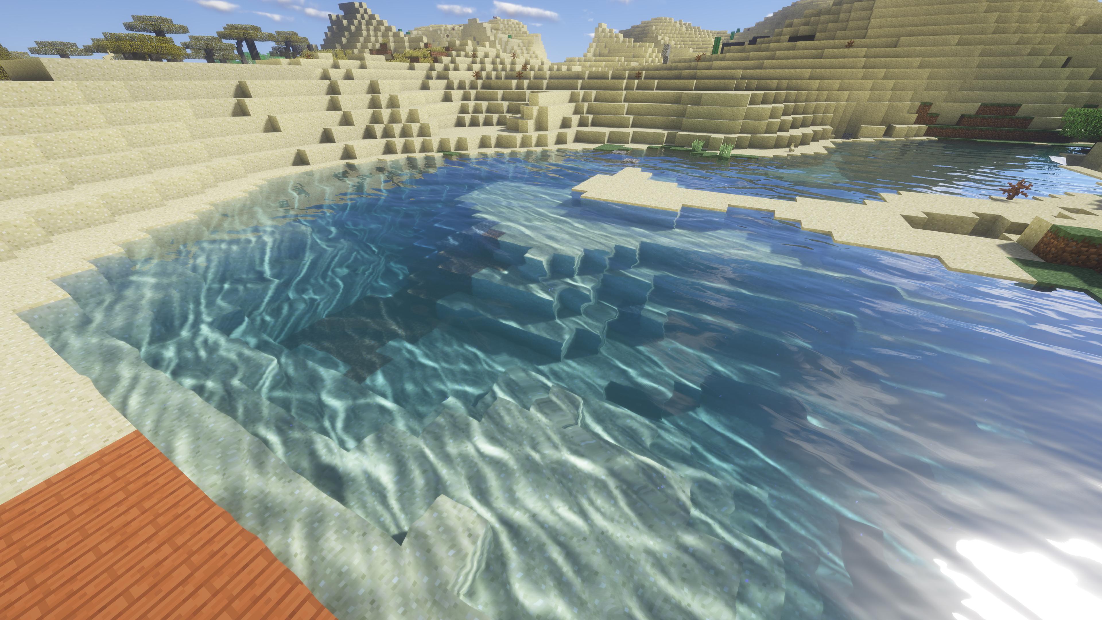 3840x2160 Minecraft Steps Water 4K HD Wallpaper