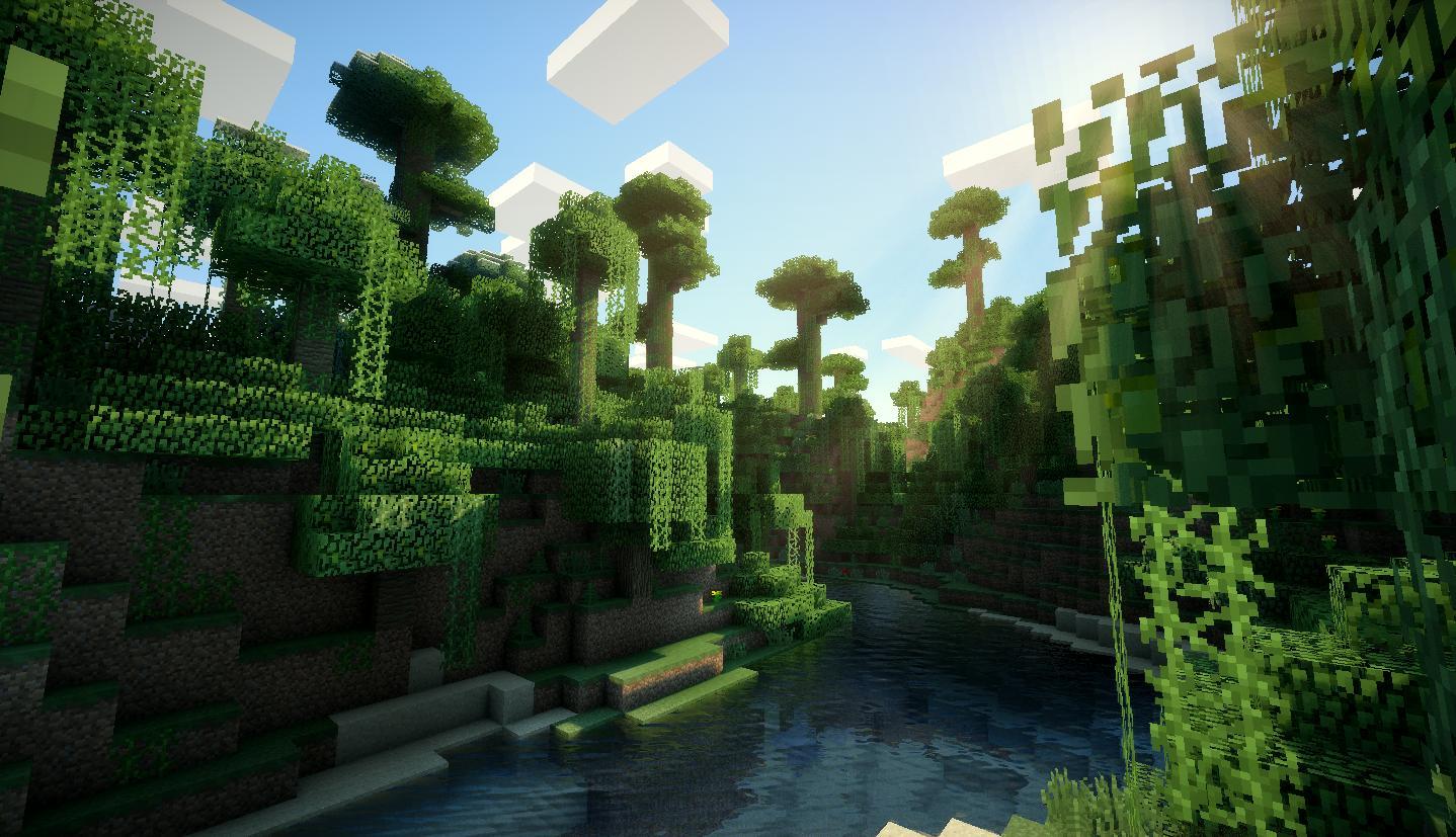 1438x827 Minecraft Shaders Wallpaper