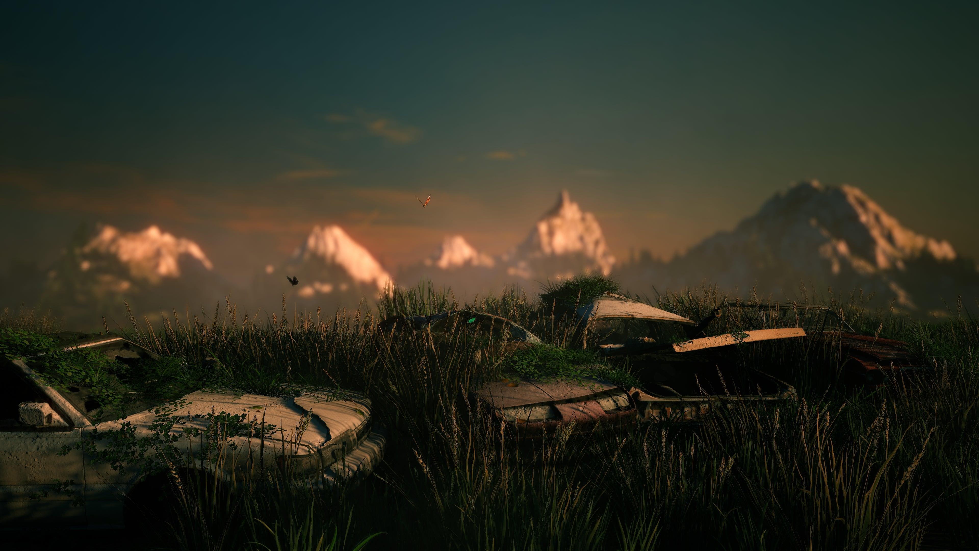 3840x2160 Abandoned Cars 4K wallpaper