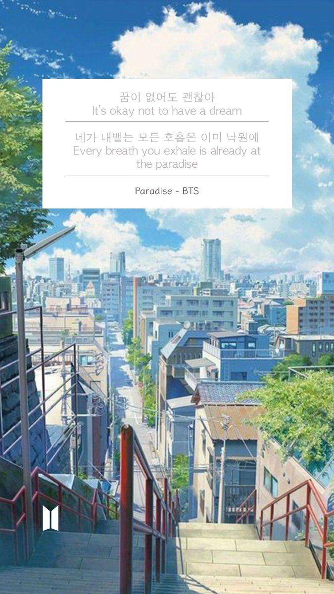 675x1200 BTS Lyrics ⁷'s okay not to have a dream. Paradise - #lyrics #quotes #inspiration #wallpaper #lockscreen #aesthetic #mood #paradise #MotivationMonday #life #WednesdayWisdom