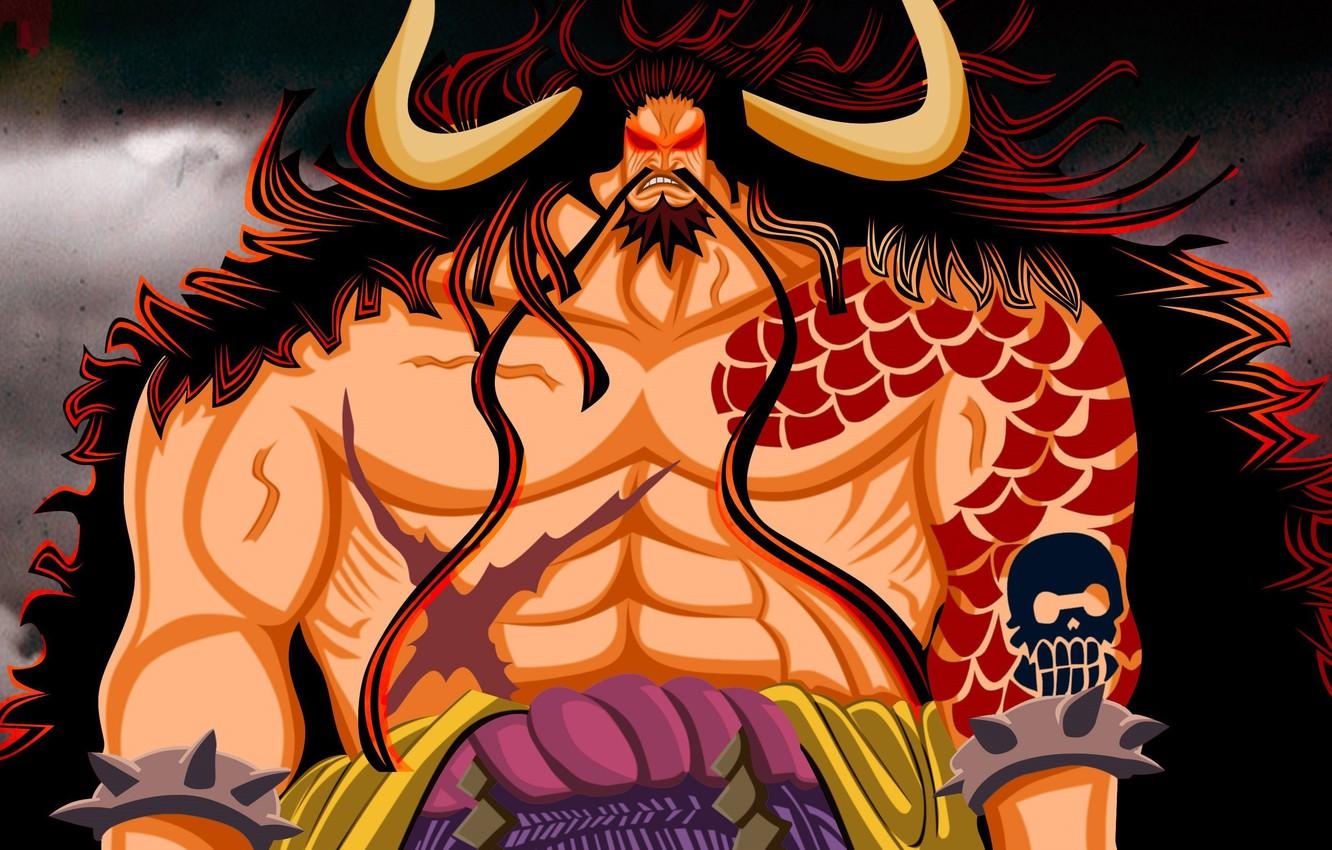 1332x850 Wallpaper fire, sake, flame, game, One Piece, horns, long hair, pirate, anime, red eyes, man, tatoo, captain, asian, manga, japanese image for desktop, section сёнэн