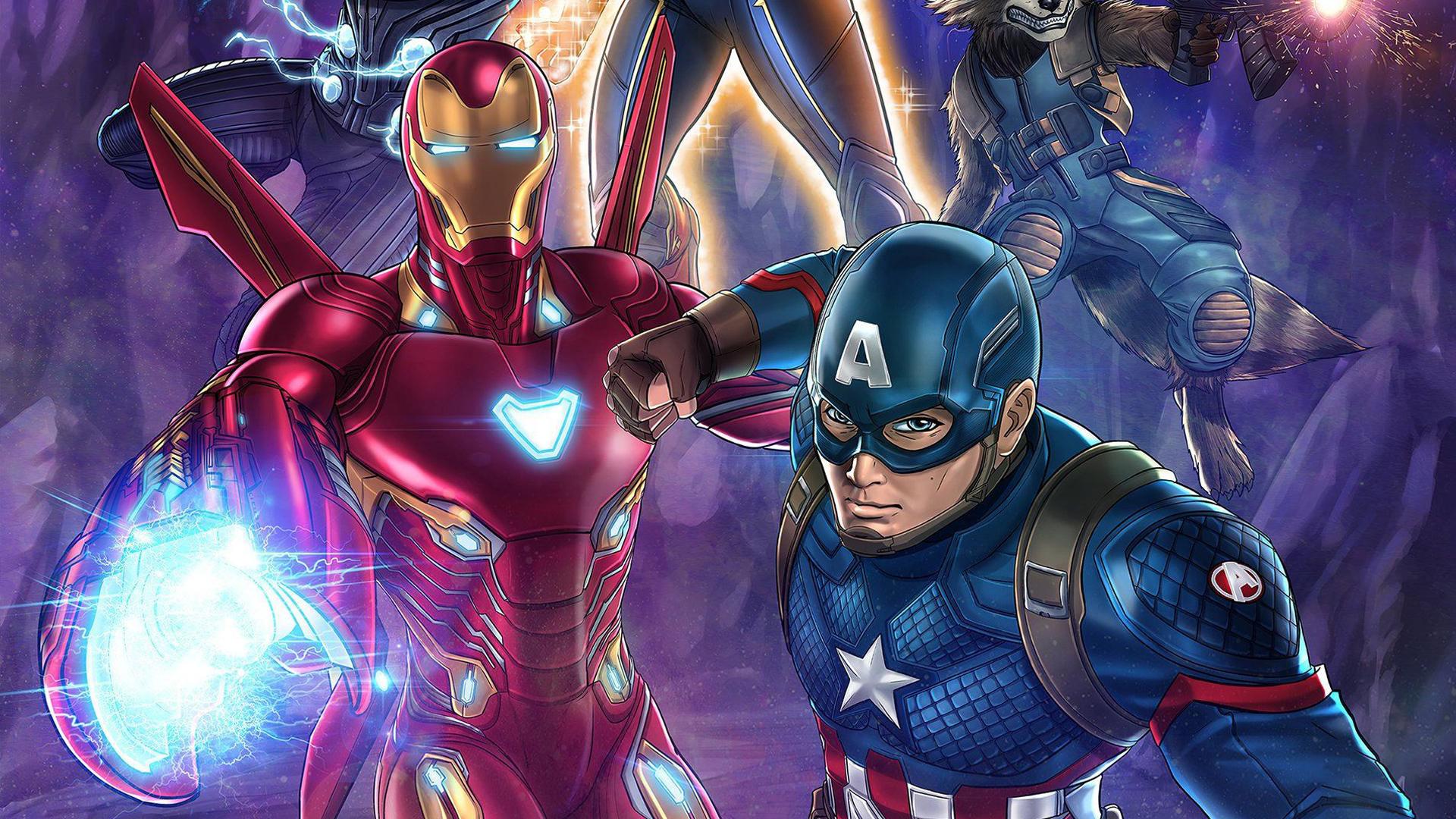 1920x1080 Iron Man And Captain America Art, HD Superheroes, 4k Wallpaper, Image, Background, Photo and Picture