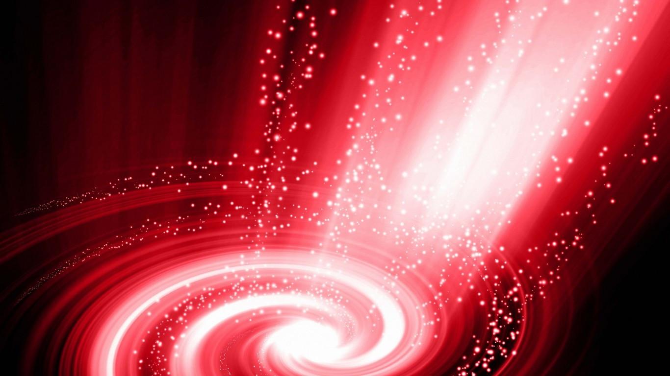 1366x768 Download 1366x768 Teleportation Gate, Red Light, Shine, Particles Wallpaper for Laptop, Notebook