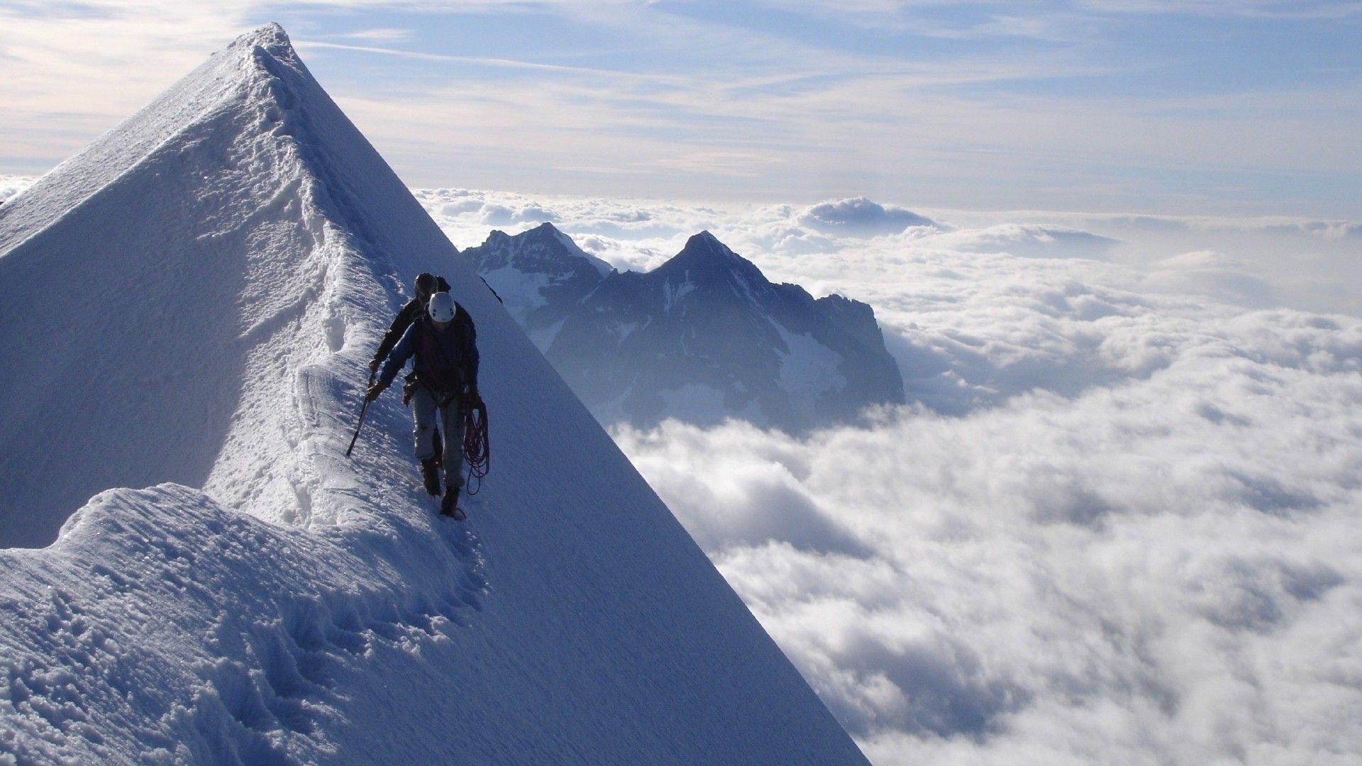 1920x1080 Mountain Climbing Wallpaper